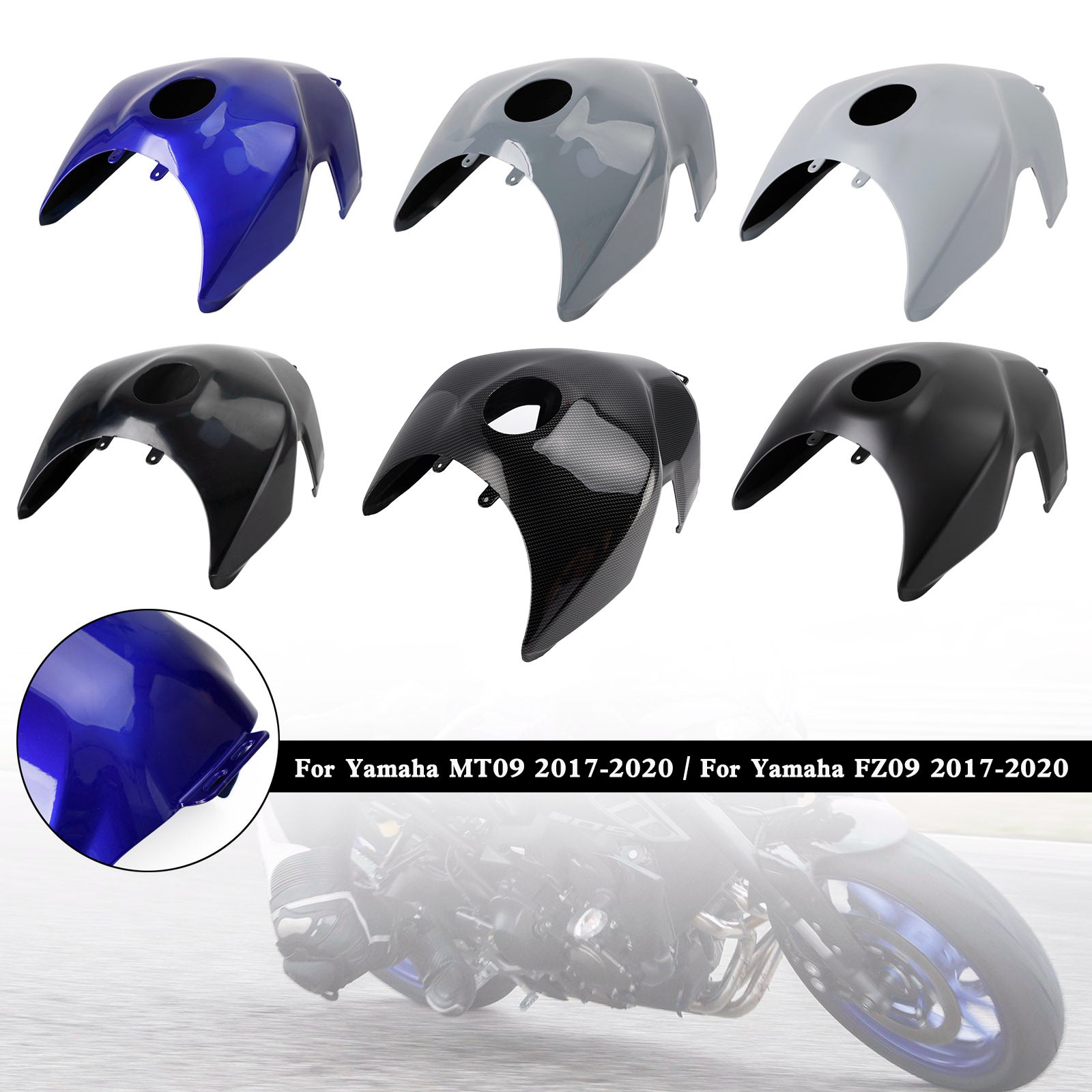 2017-2020 Yamaha MT-09 MT09 FZ09 Gas Tank Cover Trim Fairing Cowl
