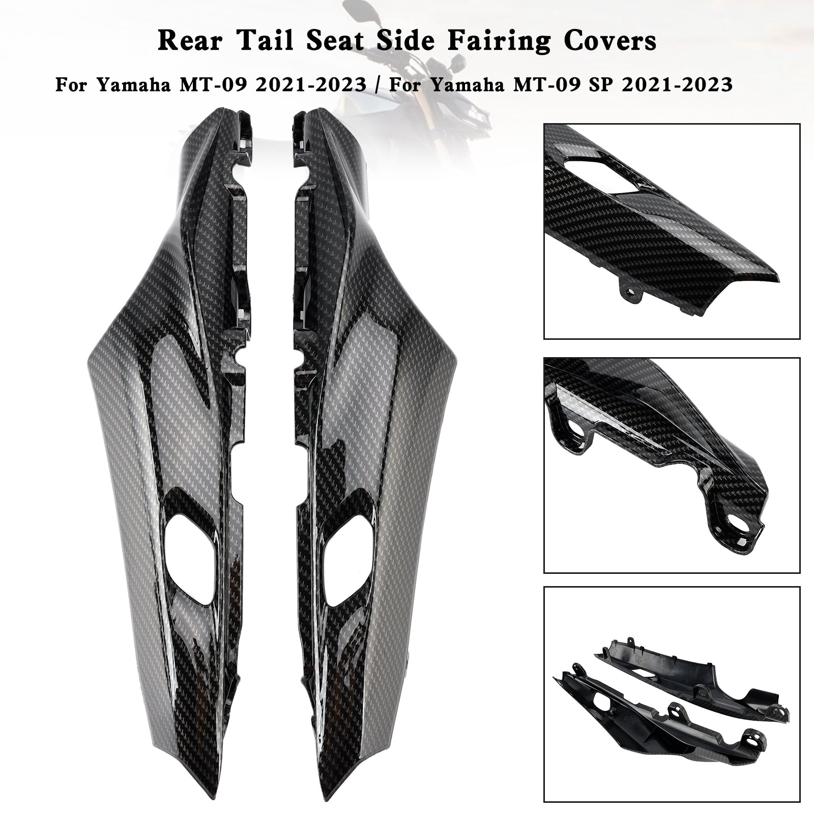 Rear Tail Seat Side Fairing Covers For Yamaha MT-09 / MT09 SP 2021-2023