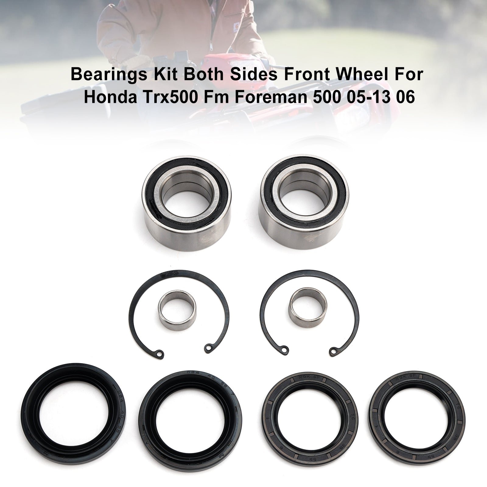 05-13 Honda Trx500 Fm Foreman 500 06 Bearings Kit Both Sides Front Wheel