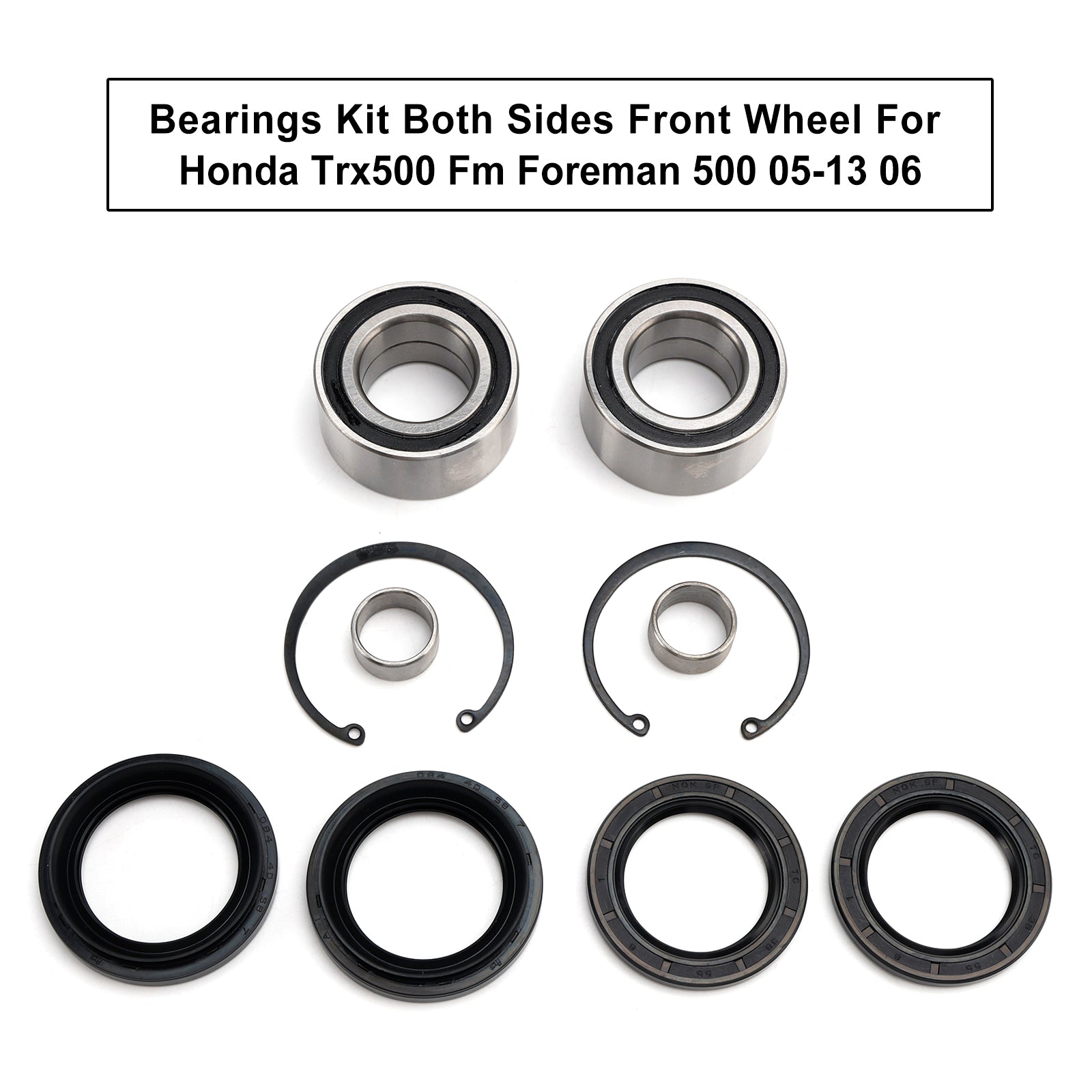 05-13 Honda Trx500 Fm Foreman 500 06 Bearings Kit Both Sides Front Wheel