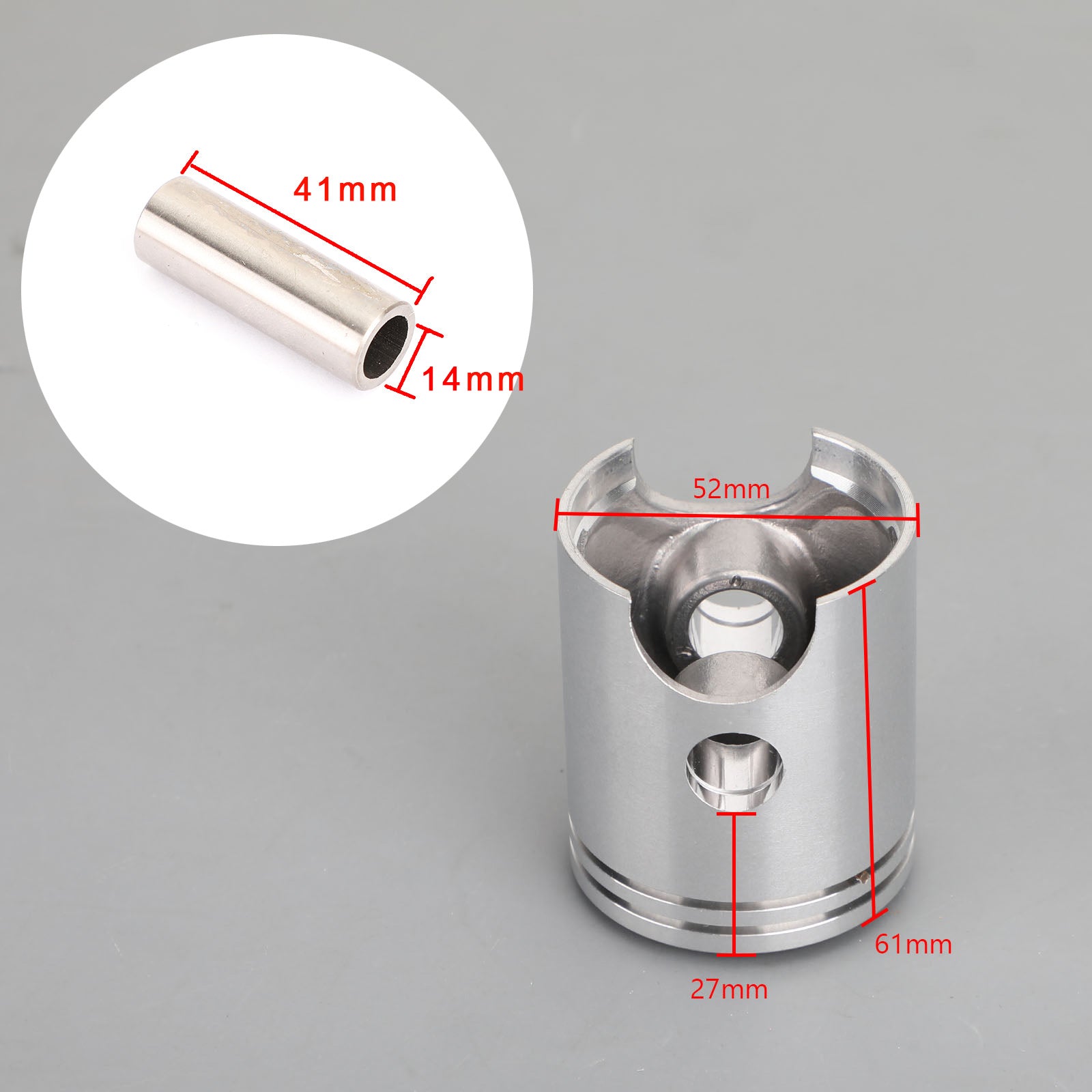 피스톤 링 핀 클립 키트 STD 보어 야마하 AG100 DX100 YB100 LT2 LT3 용 52mm
