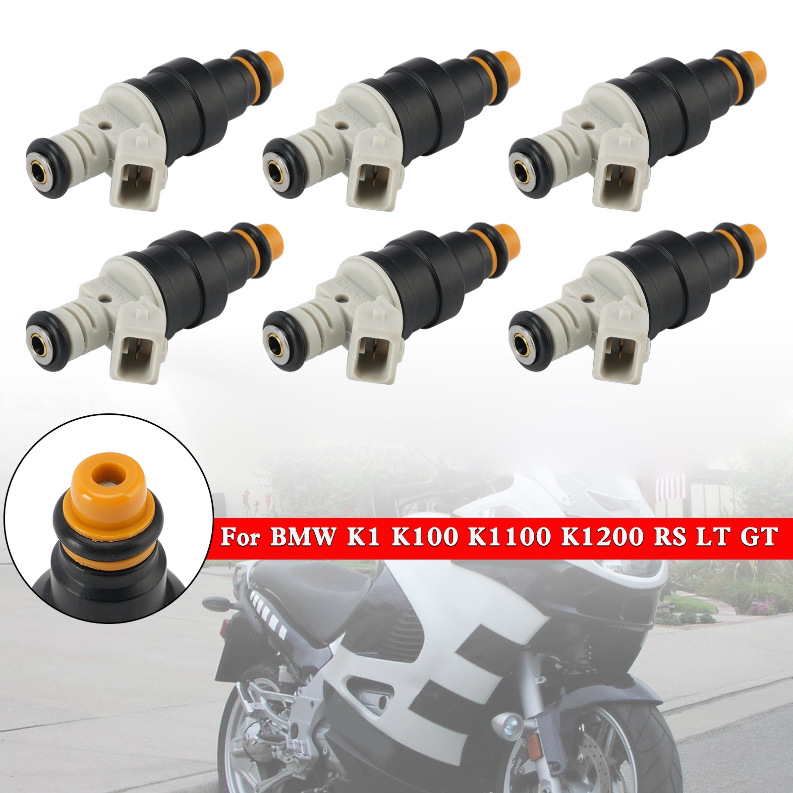 6PCS Motorcycle Fuel Injector 0280150705 For BMW K1 K100 K1100 K1200 RS LT GT