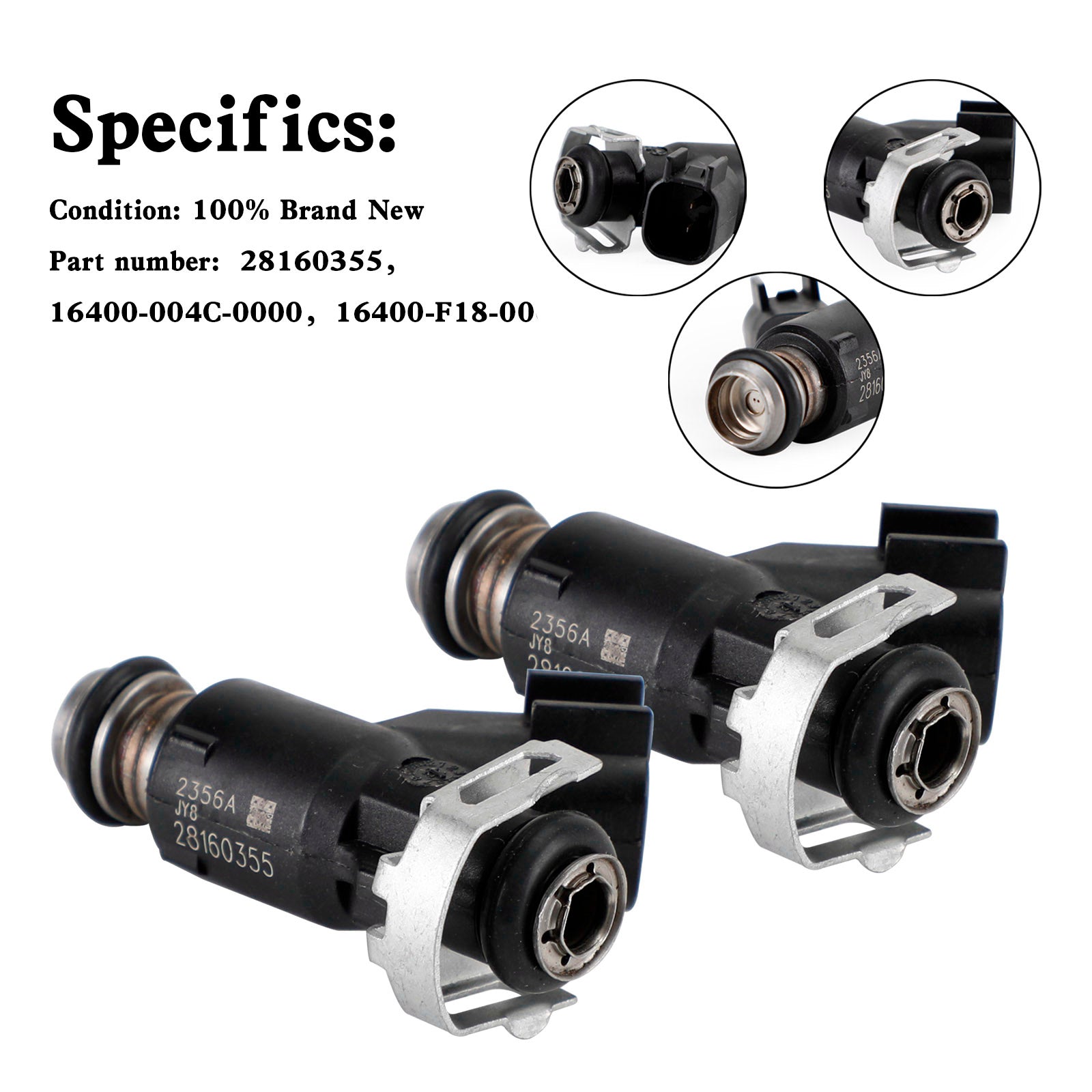 HiSun EFI UTV550 MSU500 HS500 28160355 연료 분사기 16400-004C-0000 2개