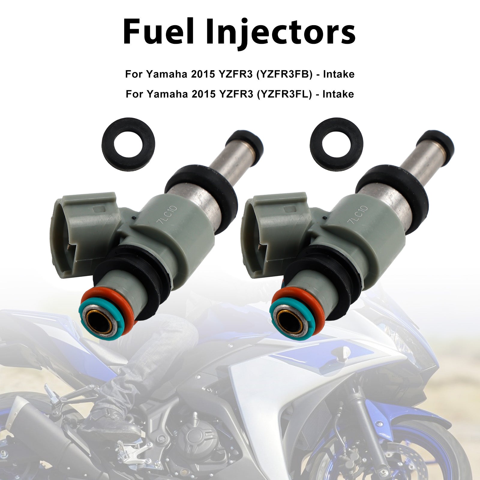 2PCS 1WD-E3761-00-00 Fuel Injectors For Yamaha YZF-R3 2015-2022