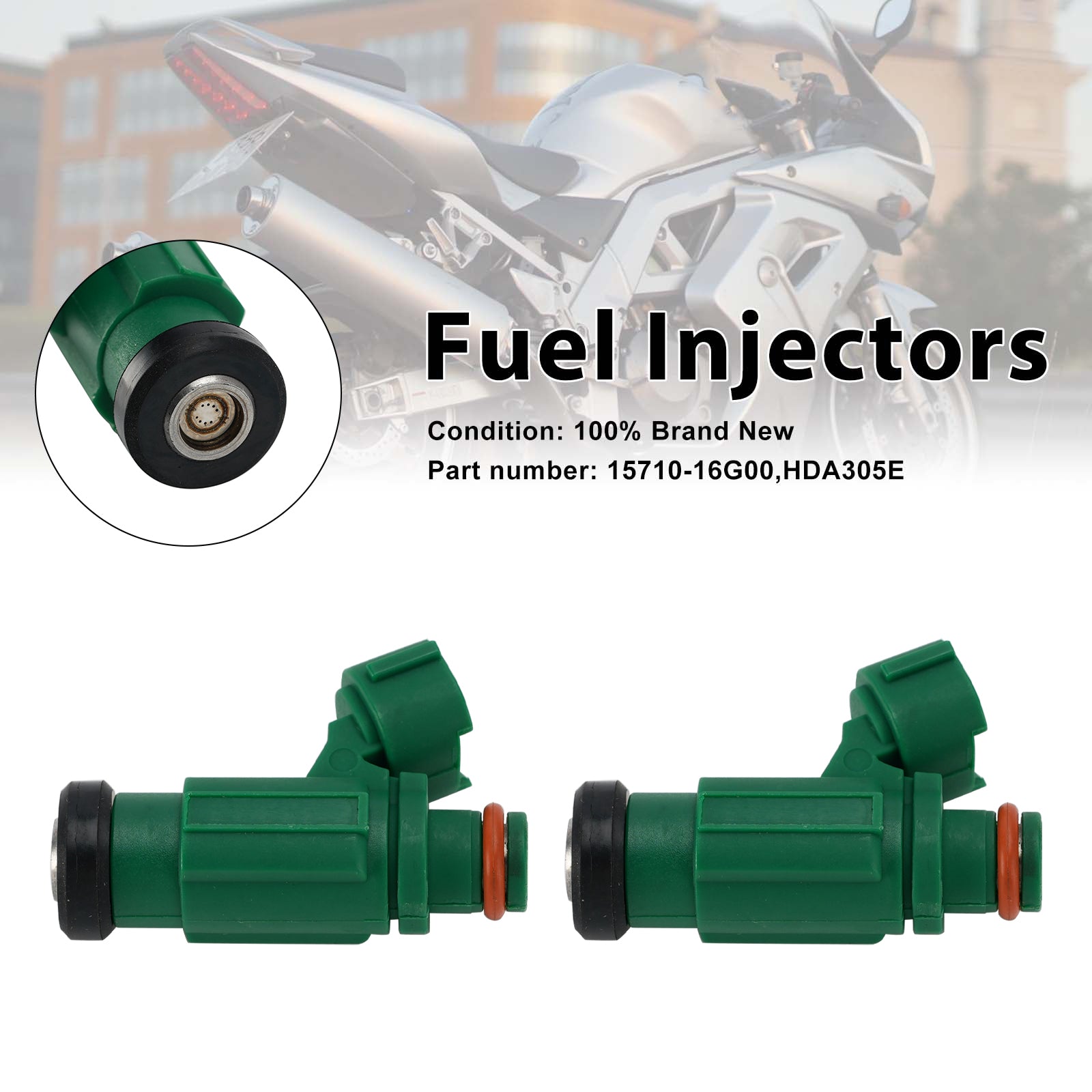 2PC HDA305E Fuel Injectors 15710-16G00 For SUZUKI SV1000 1000S 2003-2007