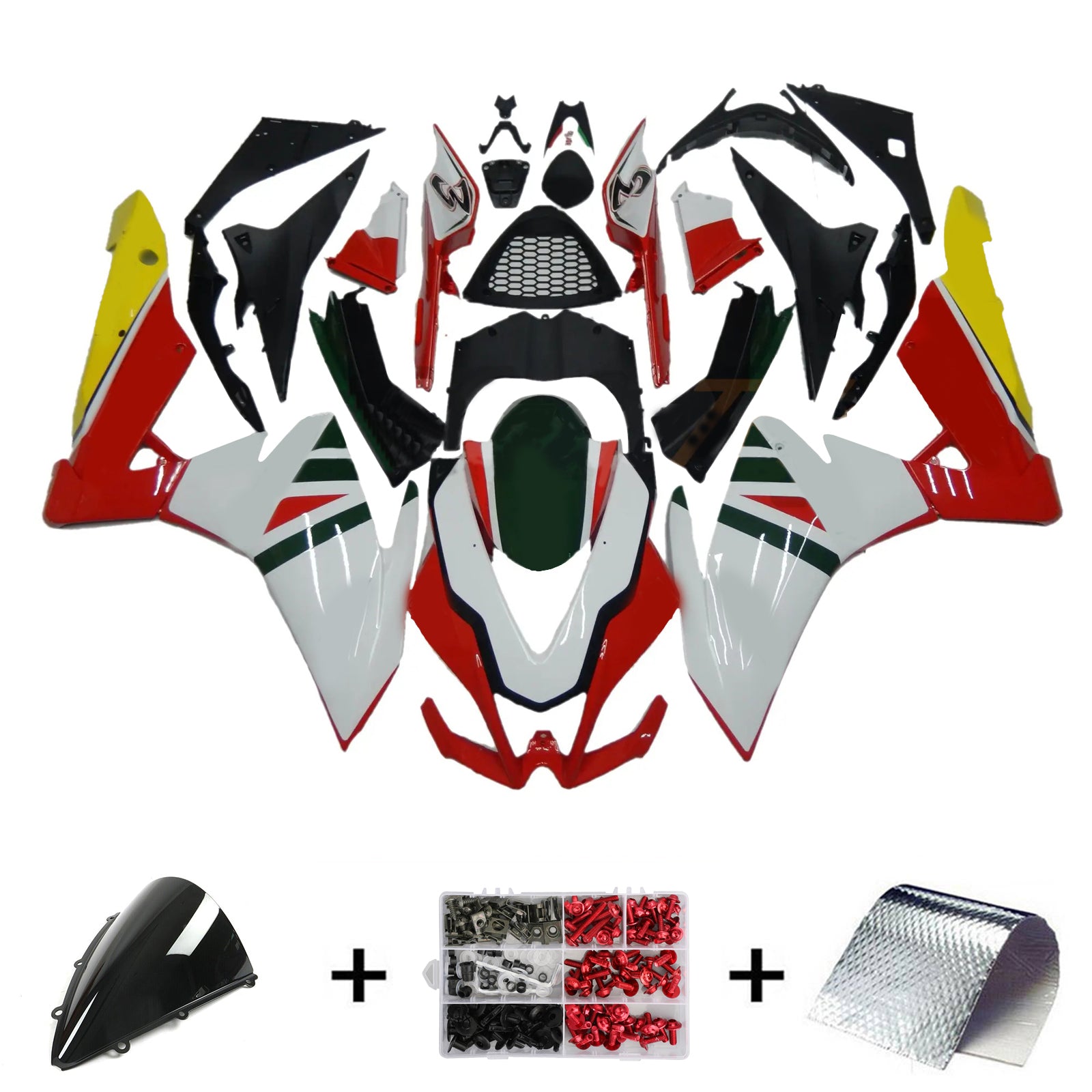 Amotopart Aprilia RSV4 1000 2009-2015 페어링 키트 차체 플라스틱 ABS