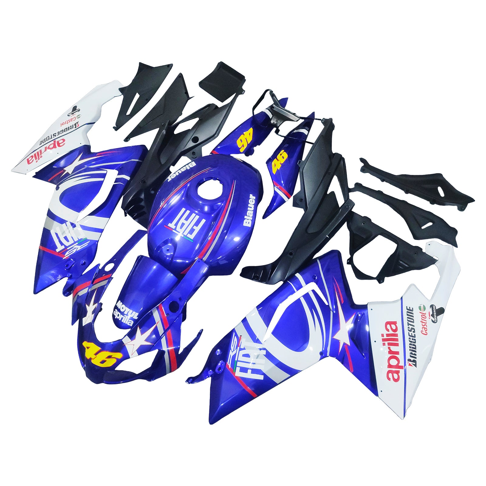 Amotopart Aprilia Rs125 2006-2011 페어링 키트 차체 플라스틱 복근