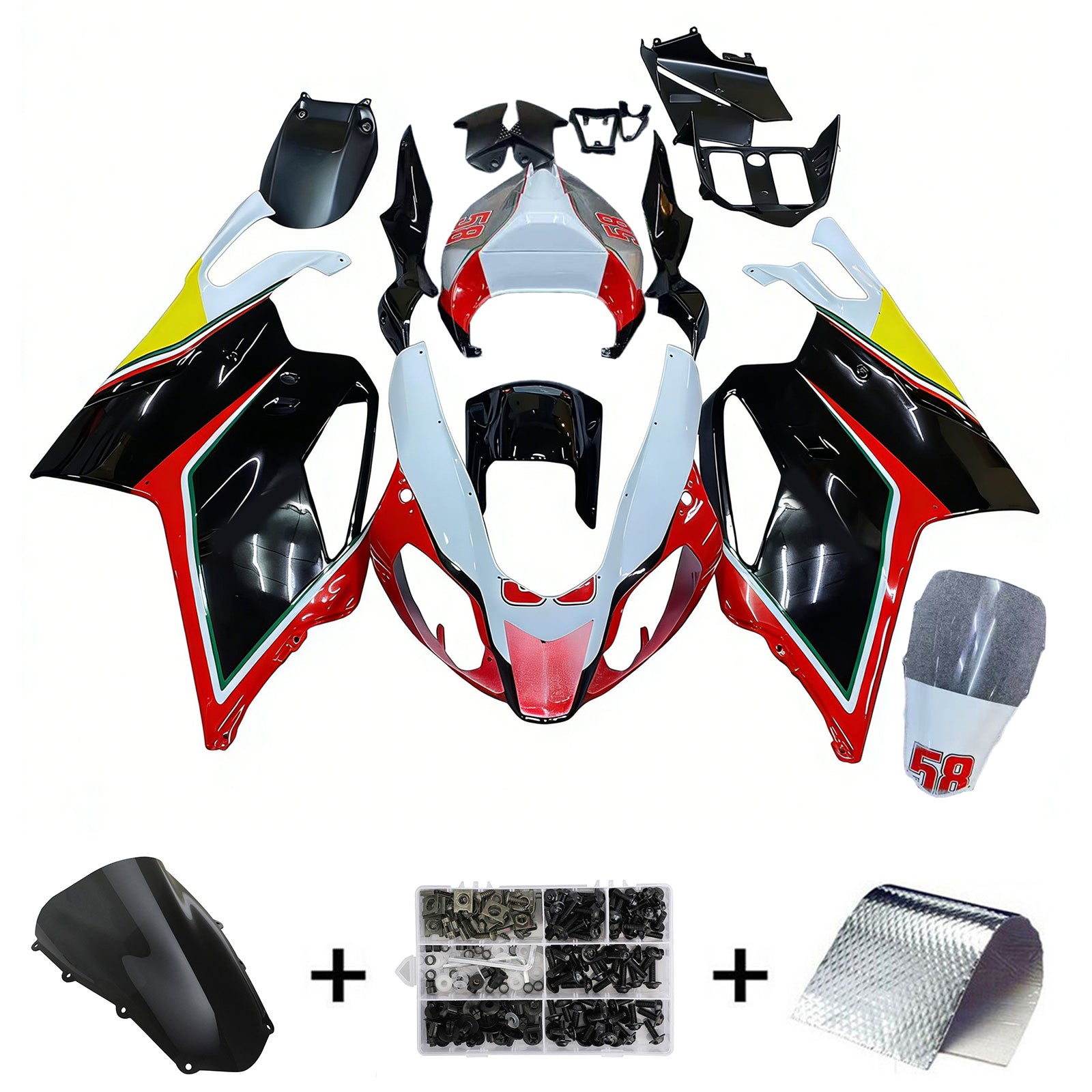 Amotopart Aprilia RSV1000 2003-2006 Fairing Kit Bodywork Plastic