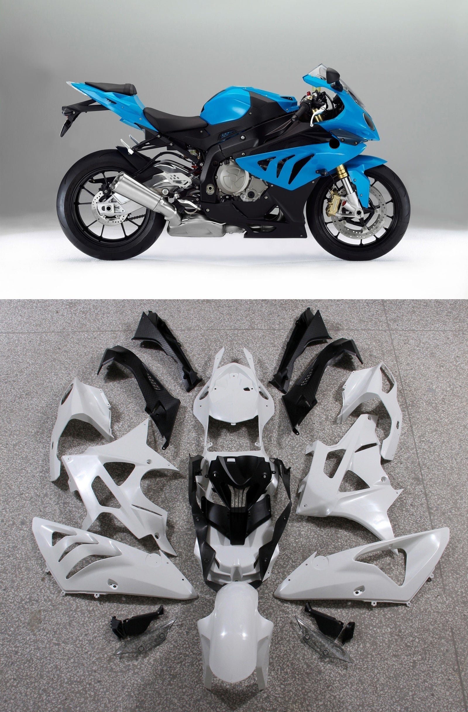 2009-2014 BMW S1000RR 블루 SRR 제네릭 페어링