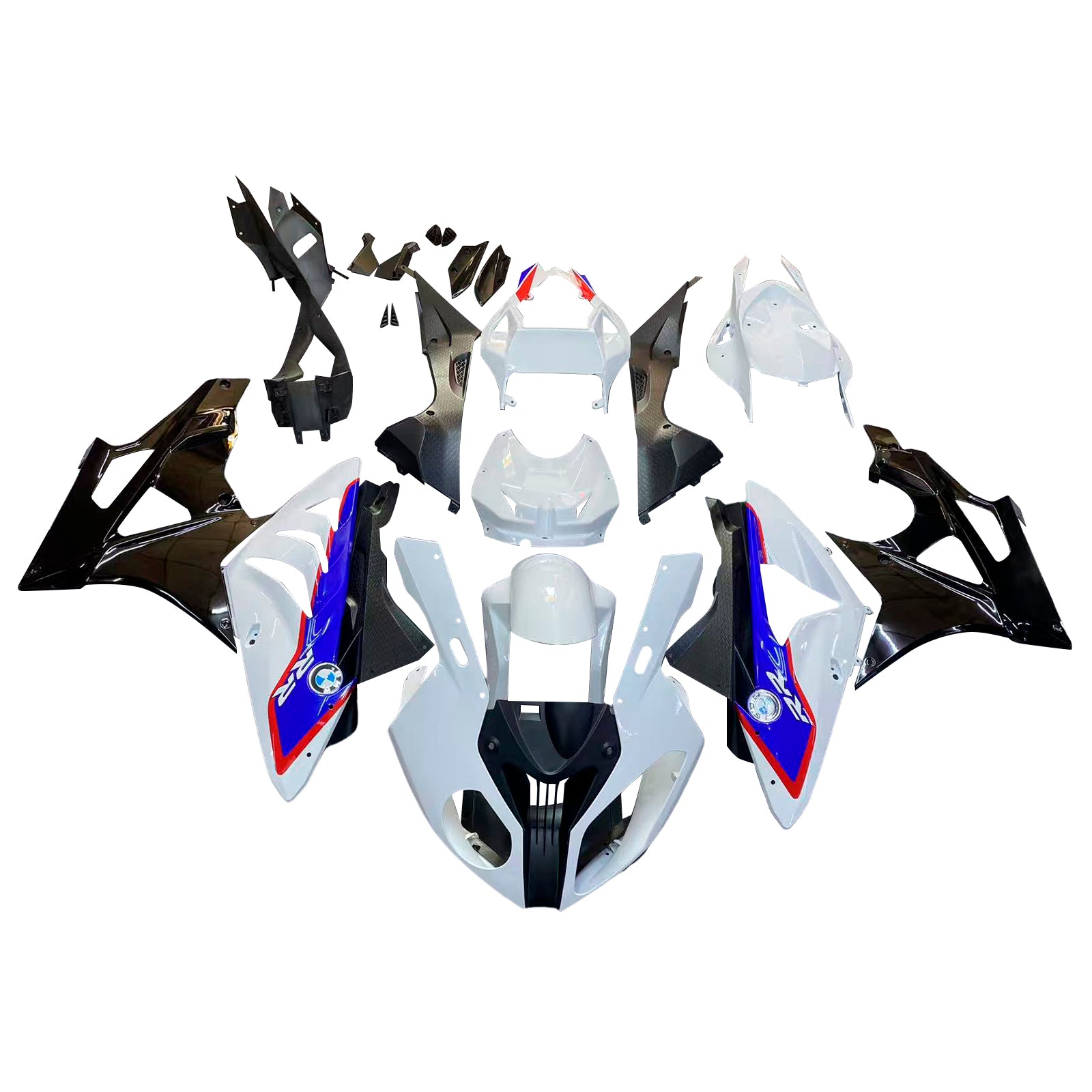 Fairings for 2009-2014 BMW S1000RR White Blue SRR Generic
