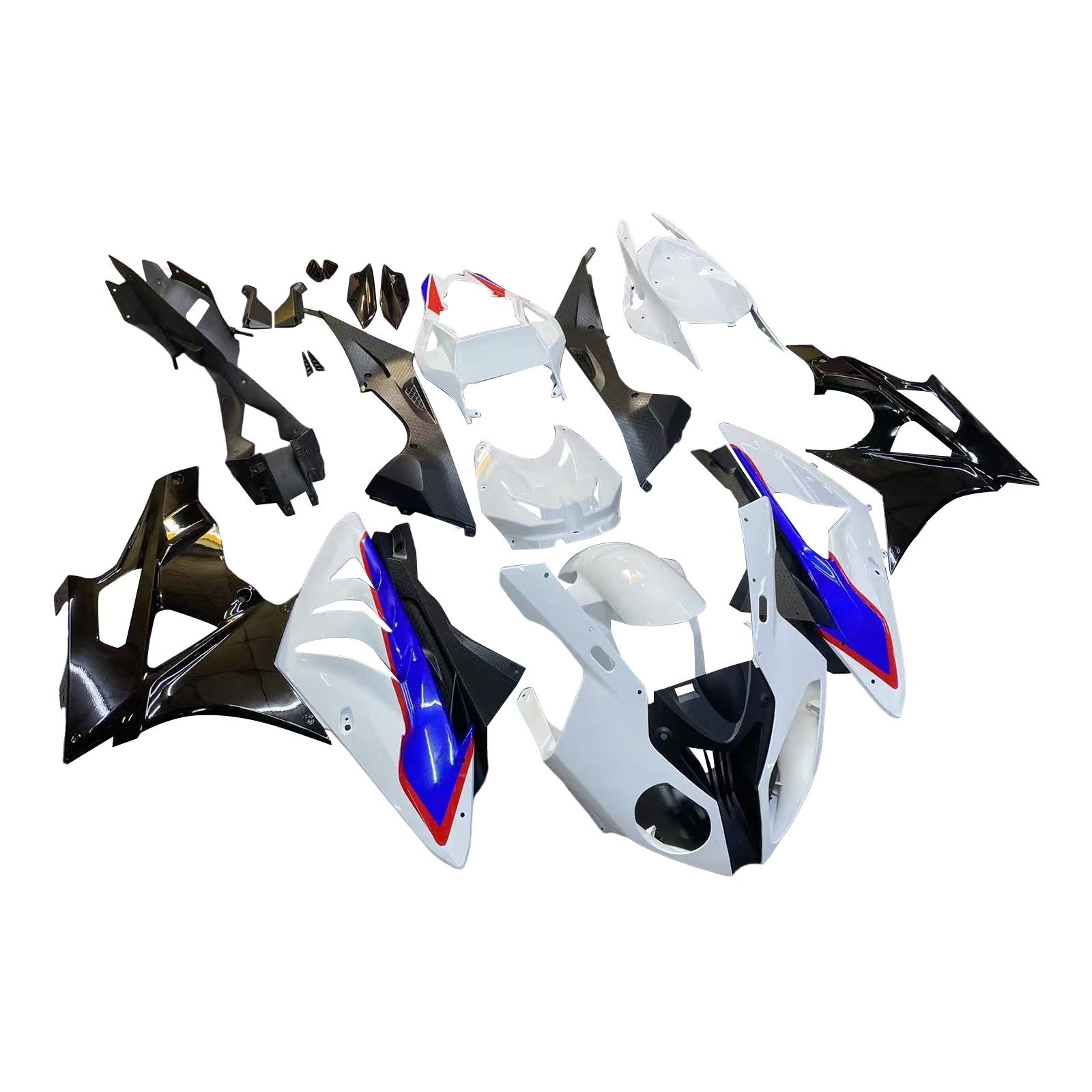 Fairings for 2009-2014 BMW S1000RR White Blue SRR Generic