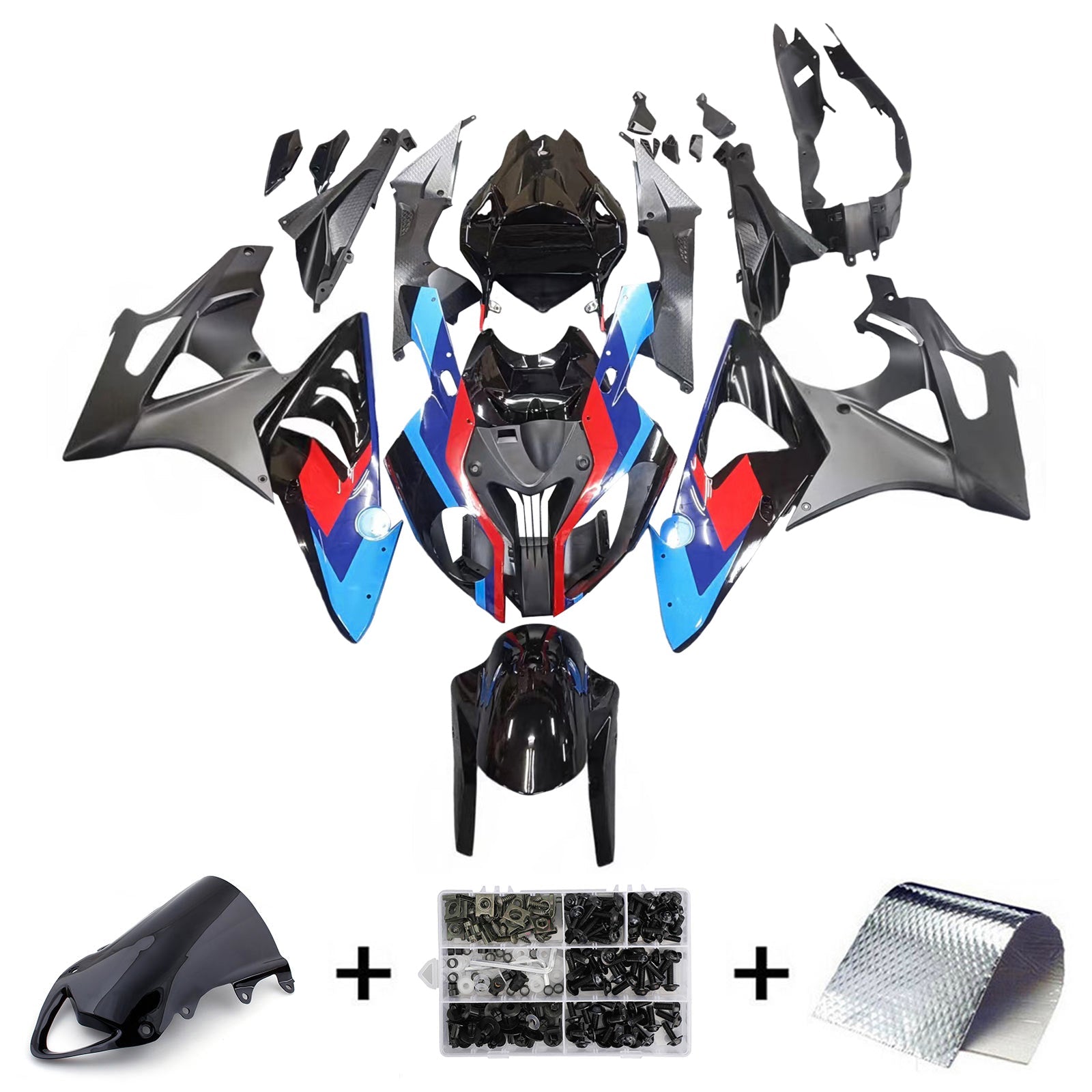 Kit de carenado de inyección Carrocería Plástico ABS apto para BMW S1000RR 2009-2014 Genérico