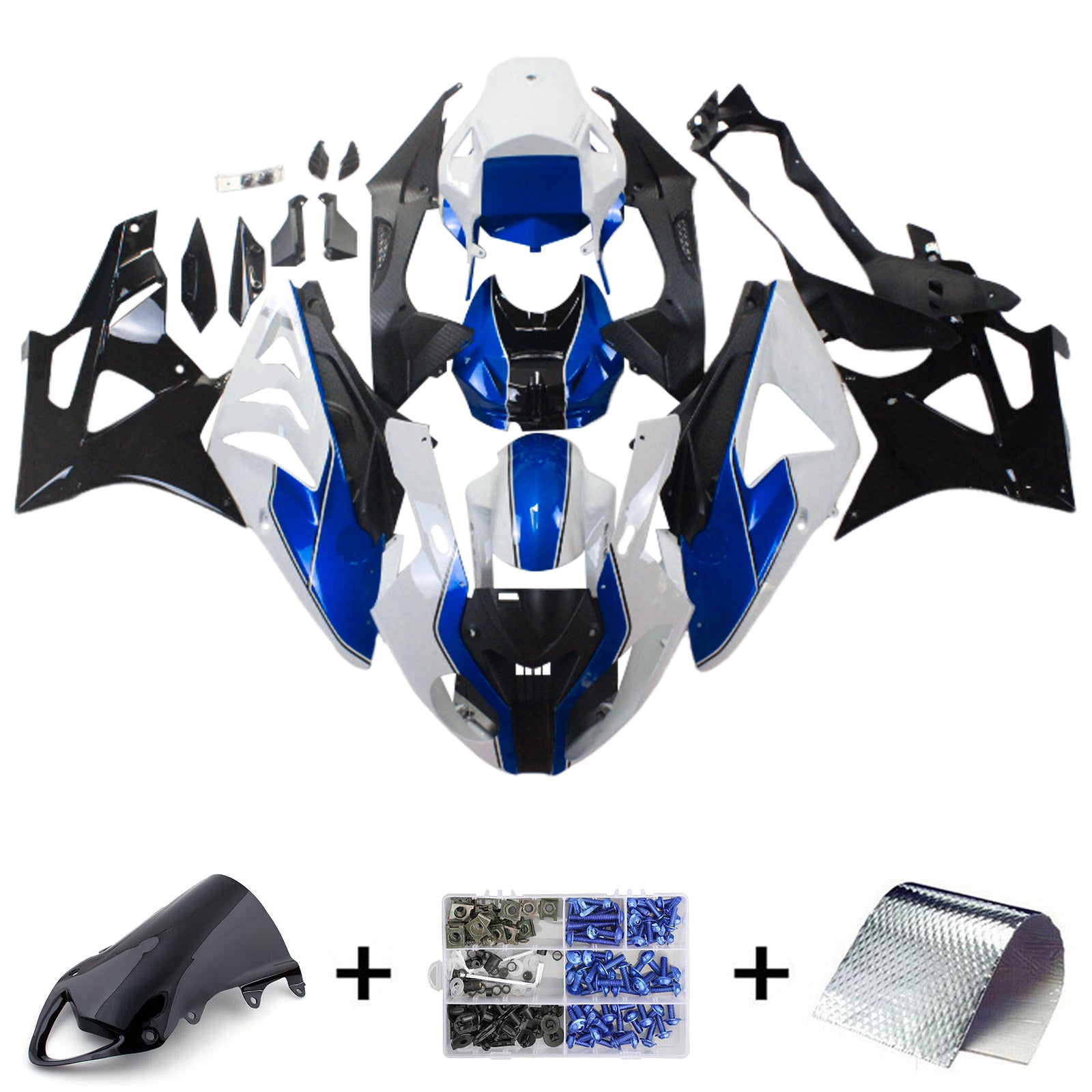 Injection Fairing Kit Bodywork Plastic ABS fit For BMW S1000RR 2009-2014 Generic