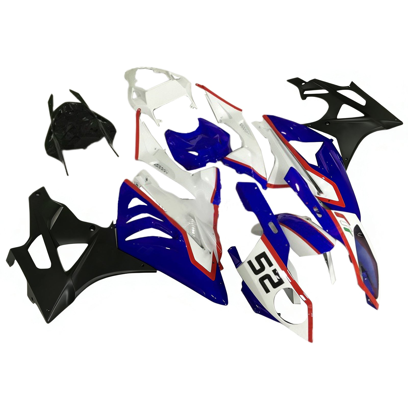 Amotopart BMW S1000RR 2009-2014 페어링 키트 차체 플라스틱 ABS