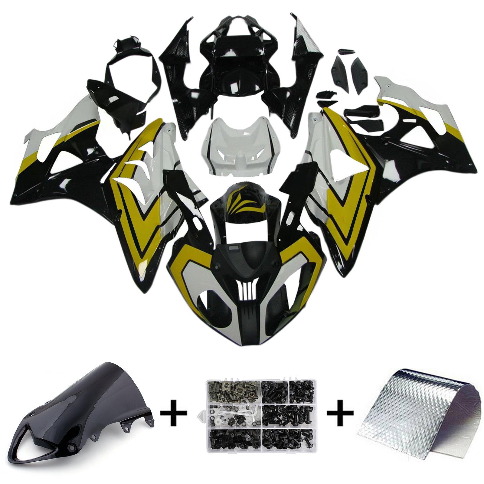 Amotopart BMW S1000RR 2009-2014 페어링 키트 차체 플라스틱 ABS