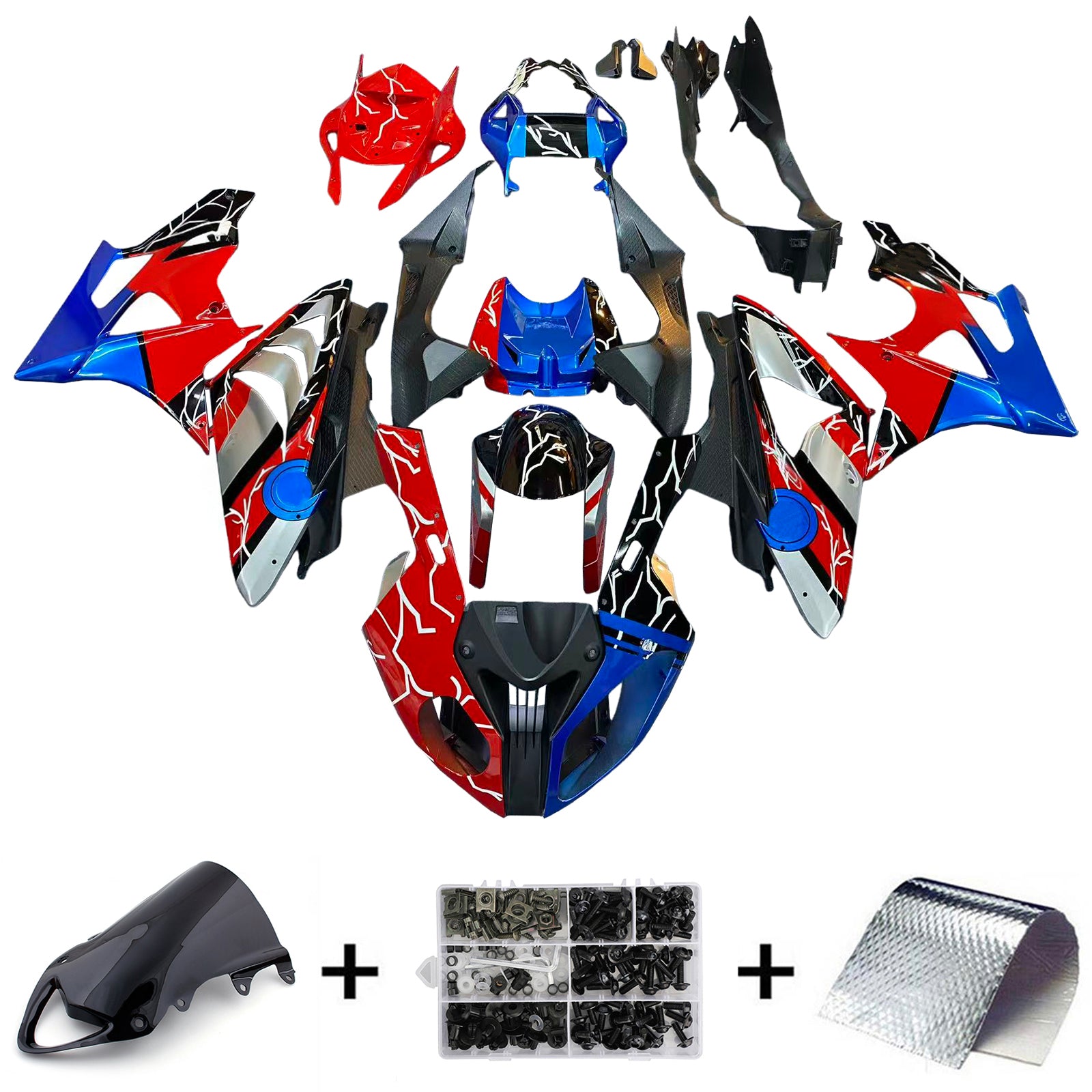 Injection Fairing Kit Bodywork Plastic ABS fit For BMW S1000RR 2009-2014