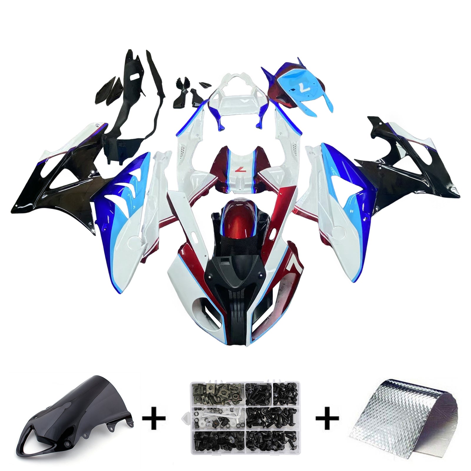 Injection Fairing Kit Bodywork Plastic ABS fit For BMW S1000RR 2009-2014
