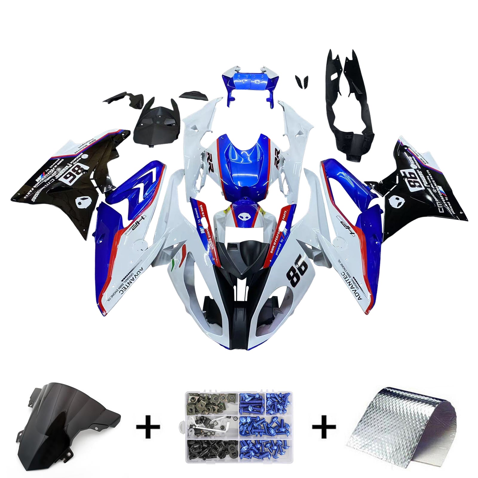 Amotopart BMW S1000RR 2017-2018 Fairing Kit Bodywork Plastic ABS