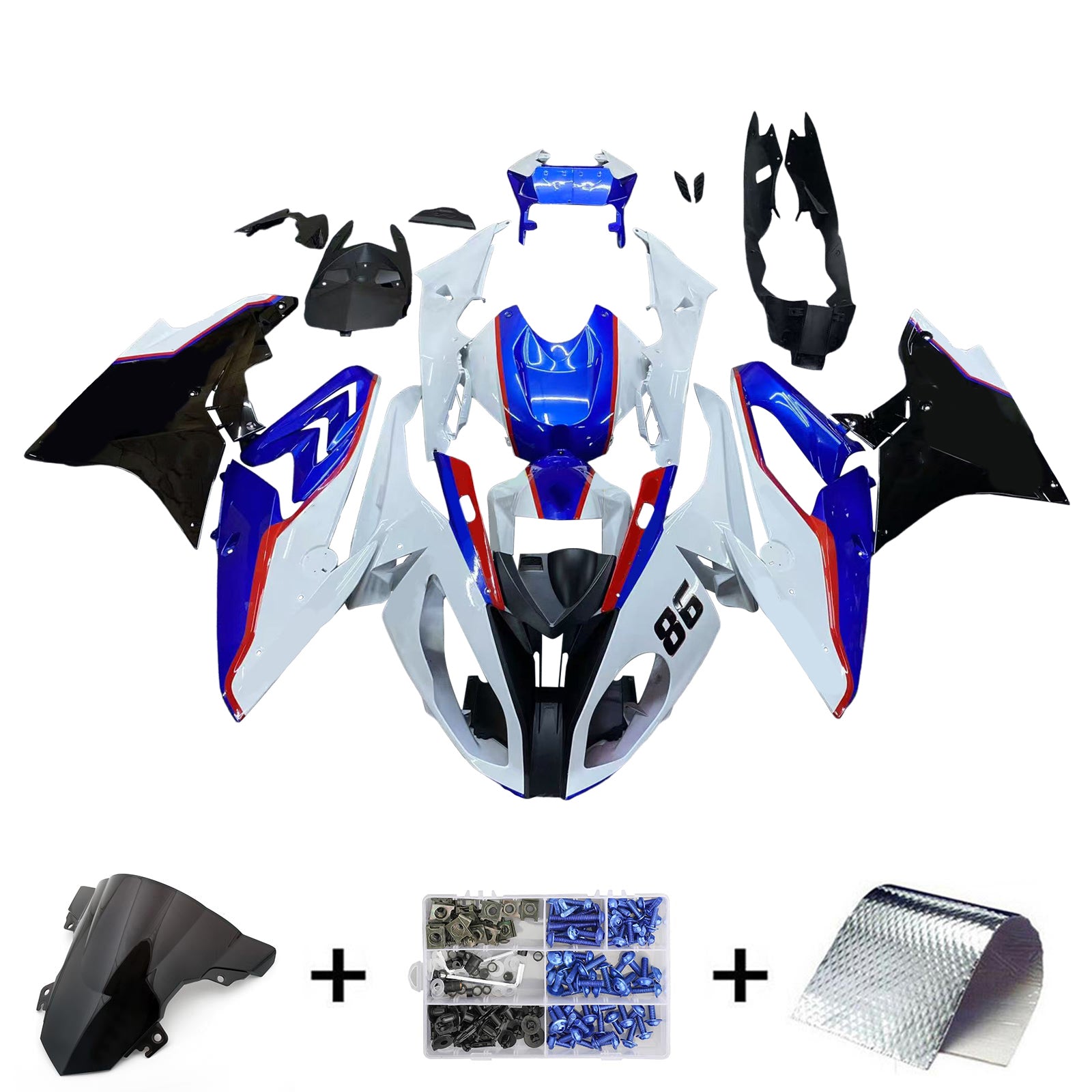 Amotopart BMW S1000RR 2017-2018 Fairing Kit Bodywork Plastic ABS