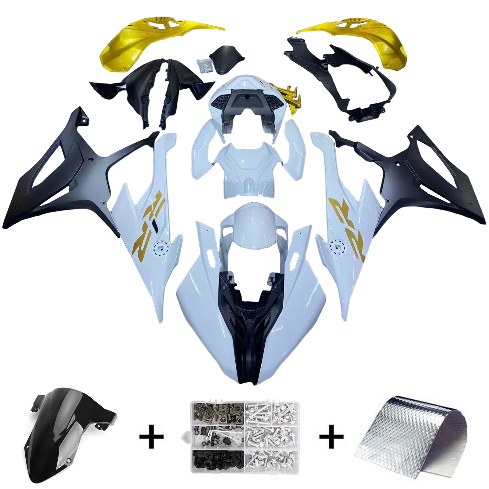Amotopart BMW M1000RR S1000RR 2019-2022 Fairing Kit Bodywork Plastic ABS