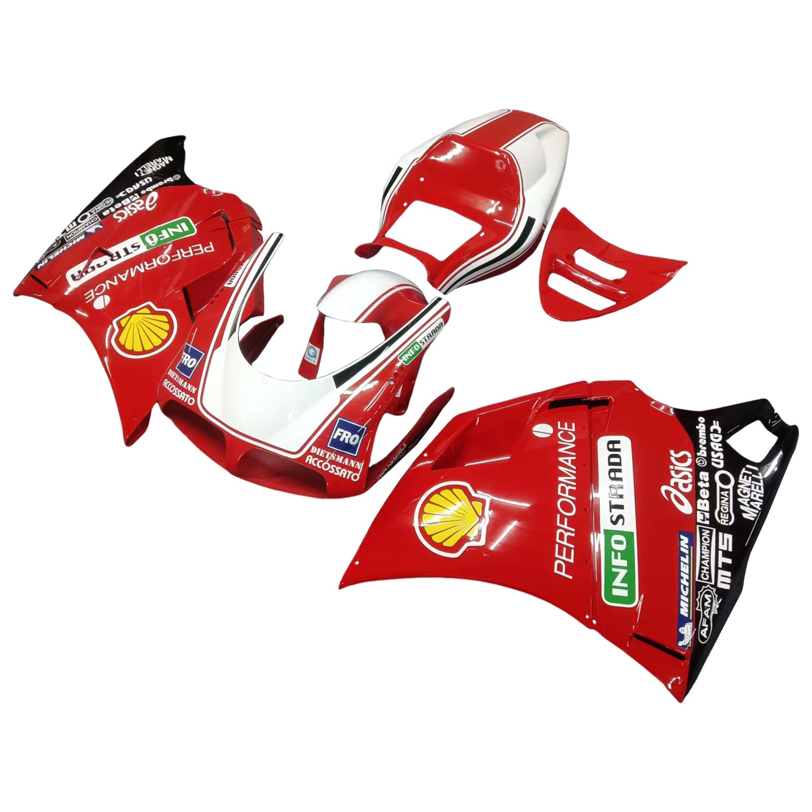 Kit carenado Carrocería ABS apto para Ducati 996 748 1996-2002 Genérico