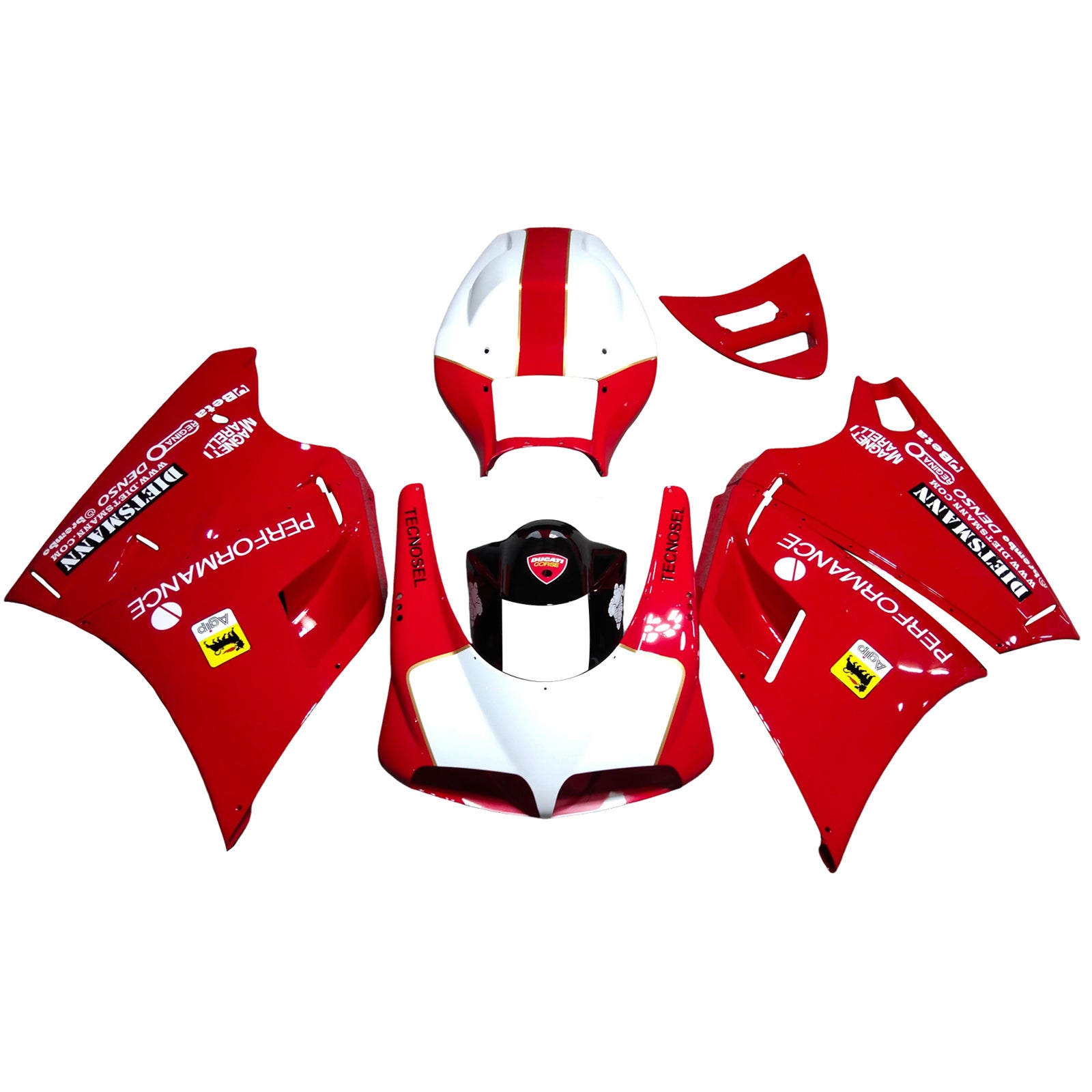 Kit carenado Carrocería ABS apto para Ducati 996 748 1996-2002 Genérico