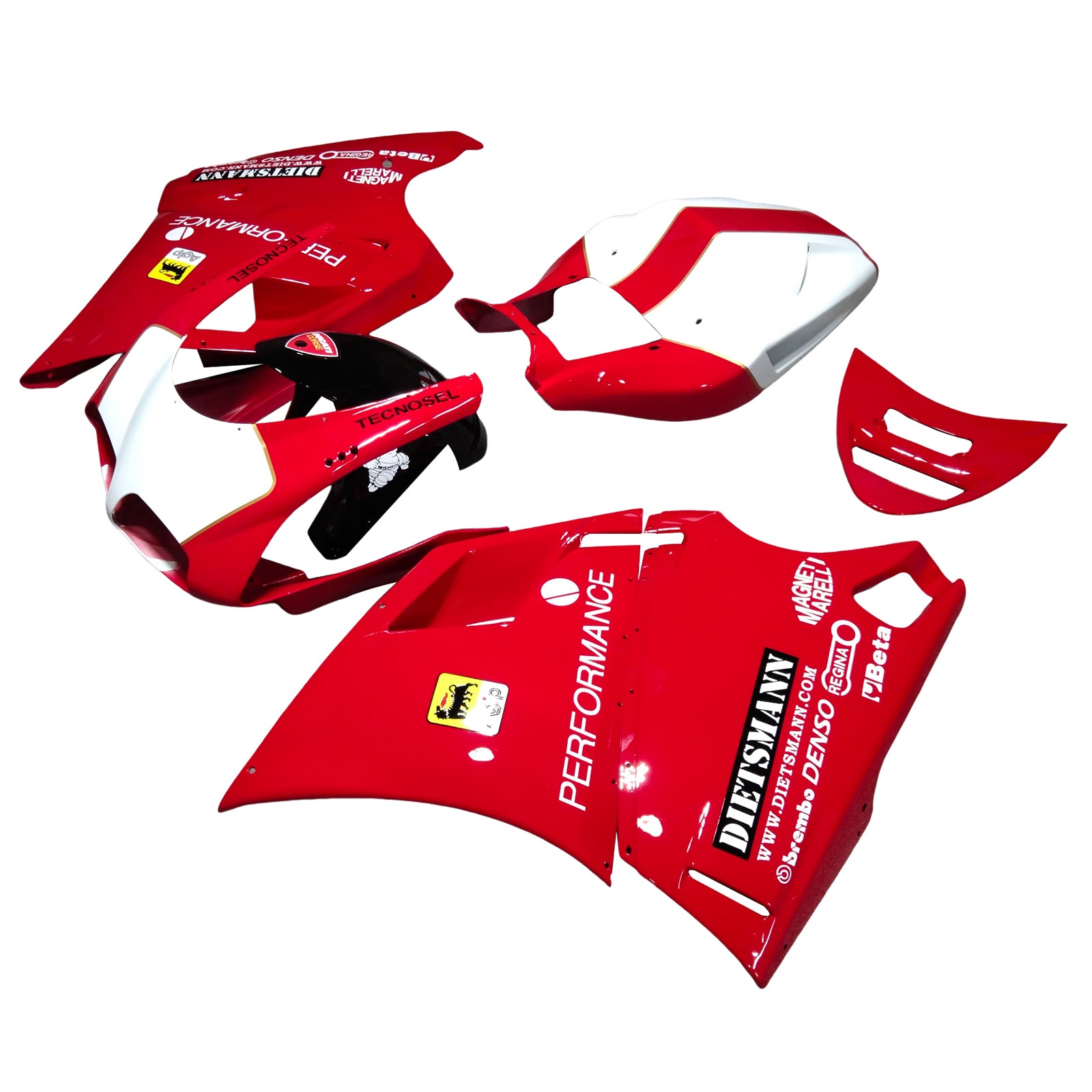 Kit carenado Carrocería ABS apto para Ducati 996 748 1996-2002 Genérico
