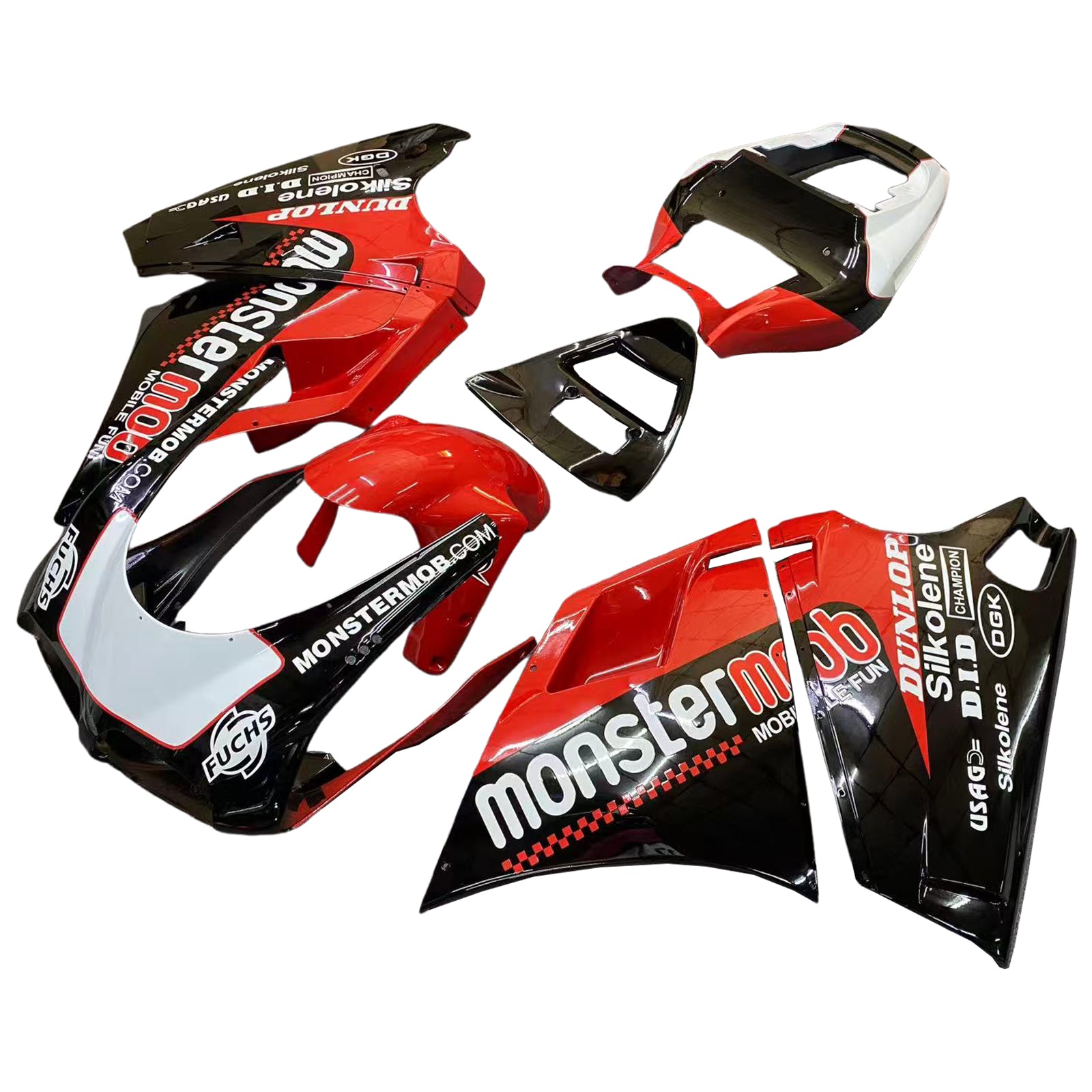 Kit carenado Carrocería ABS apto para Ducati 996 748 1996-2002 Genérico