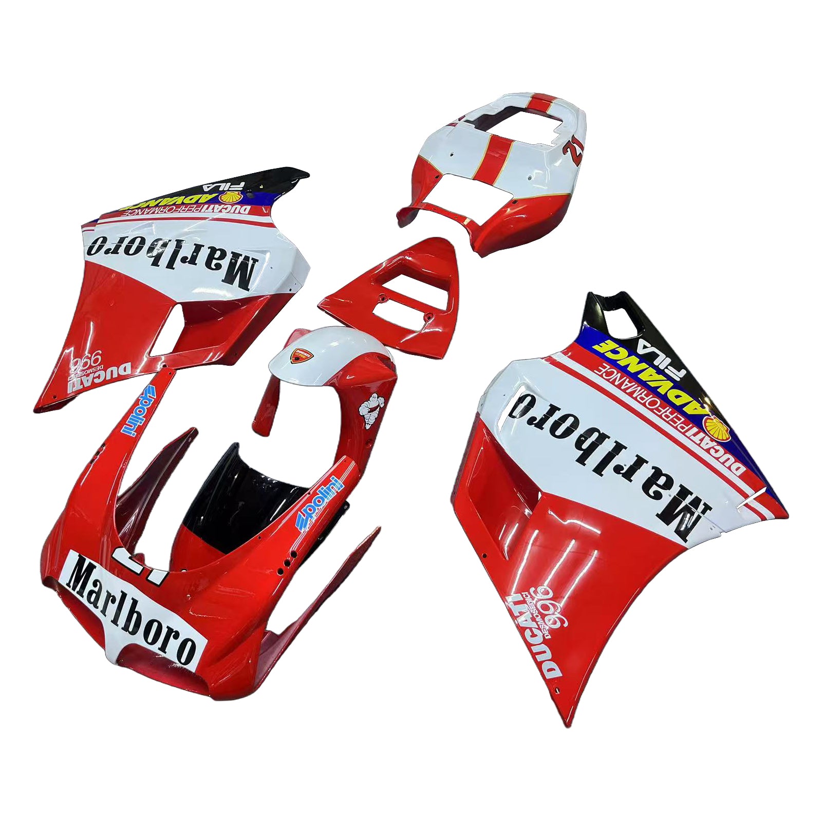 Amotopart Ducati 996 748 1996-2002 Fairing Kit Bodywork ABS