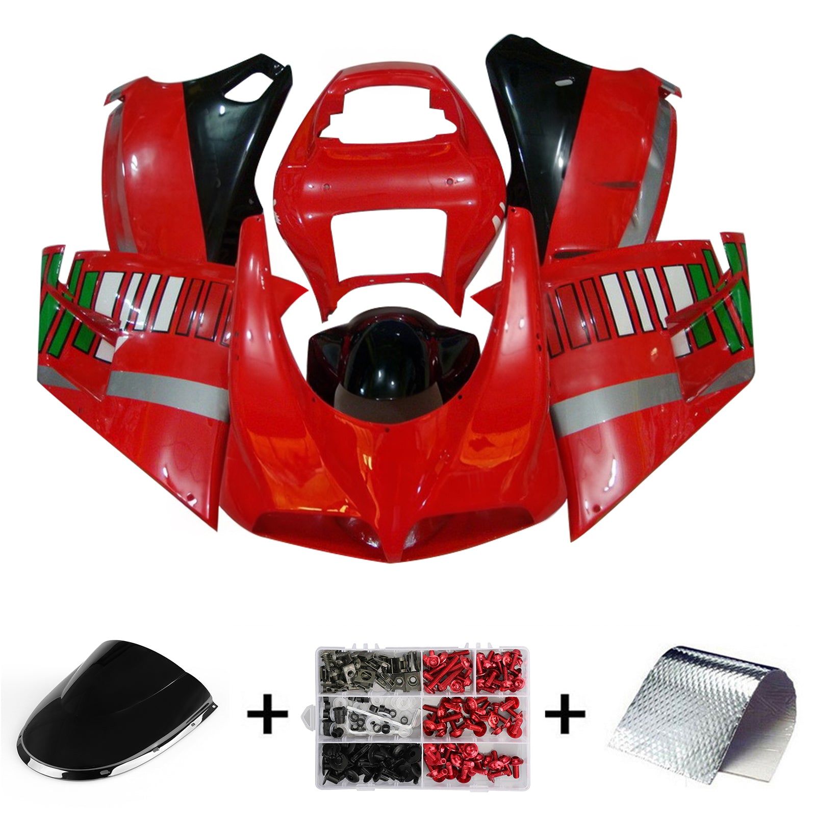 Amotopart Ducati 996 748 1996-2002 Fairing Kit Bodywork ABS