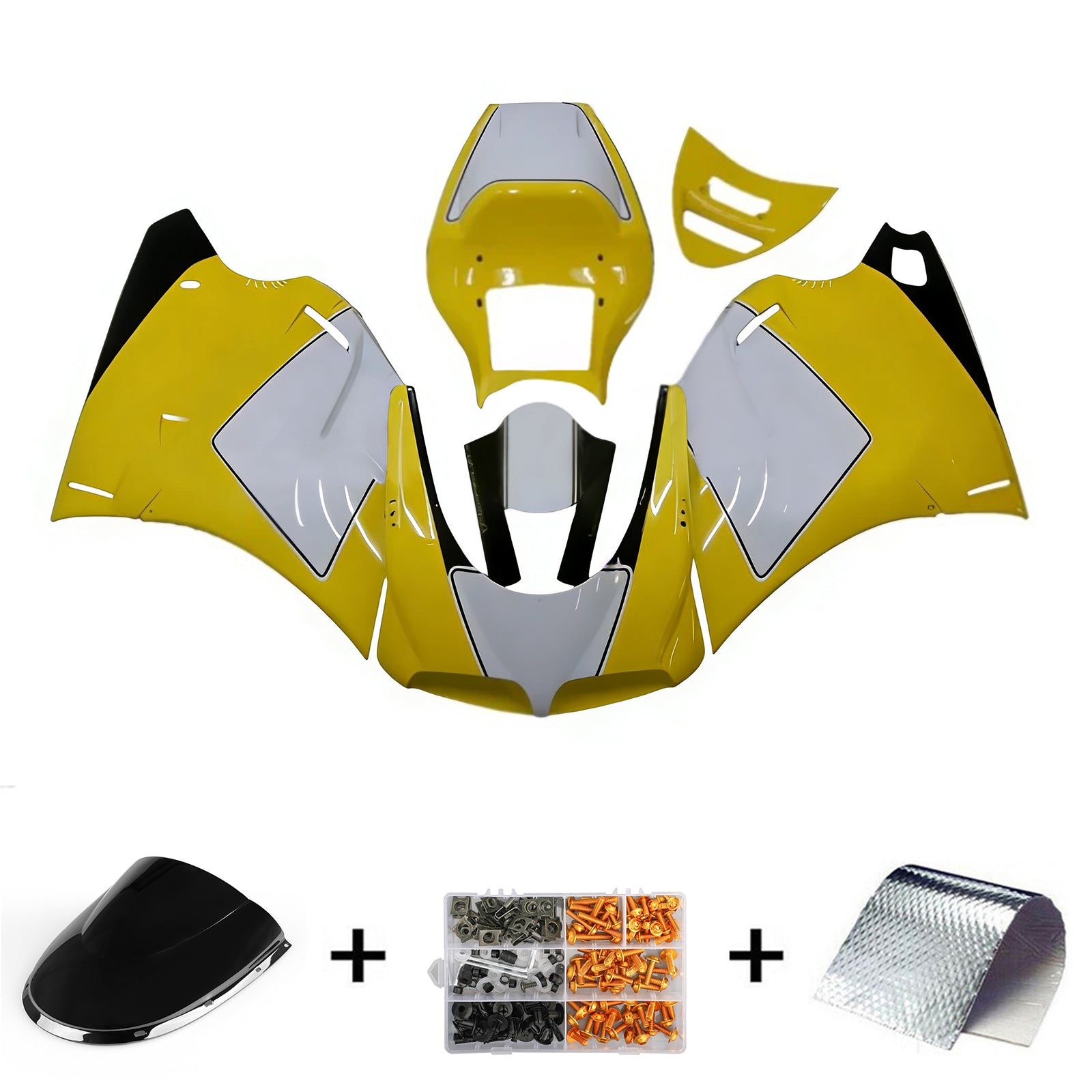 Amotopart Ducati 996 748 1996-2002 Fairing Kit Bodywork ABS