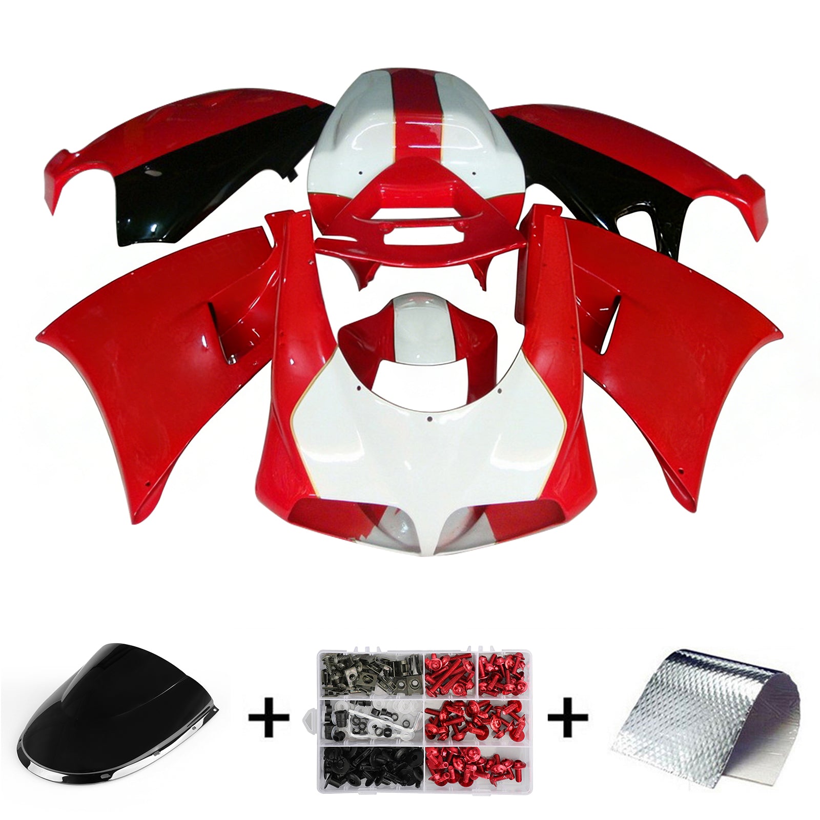 Amotopart Ducati 996 748 1996-2002 Fairing Kit Bodywork ABS