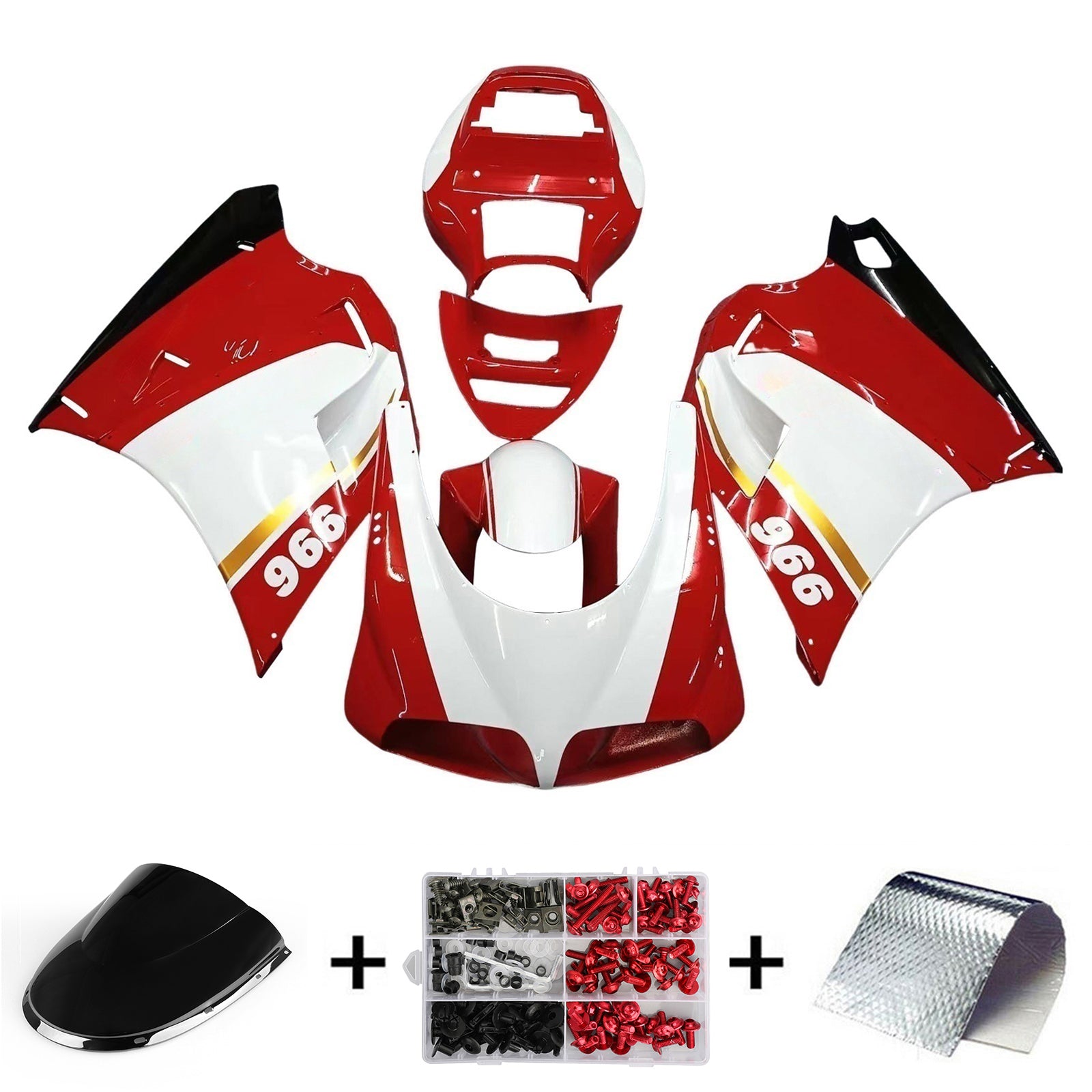 Amotopart Ducati 996 748 1996-2002 Fairing Kit Bodywork ABS