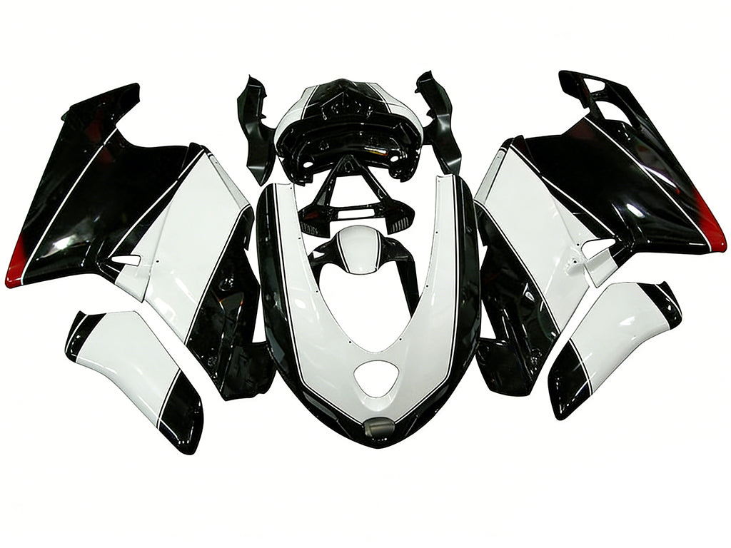 Fairings for 2005-2006 Ducati 999 White & Black Xerox Generic