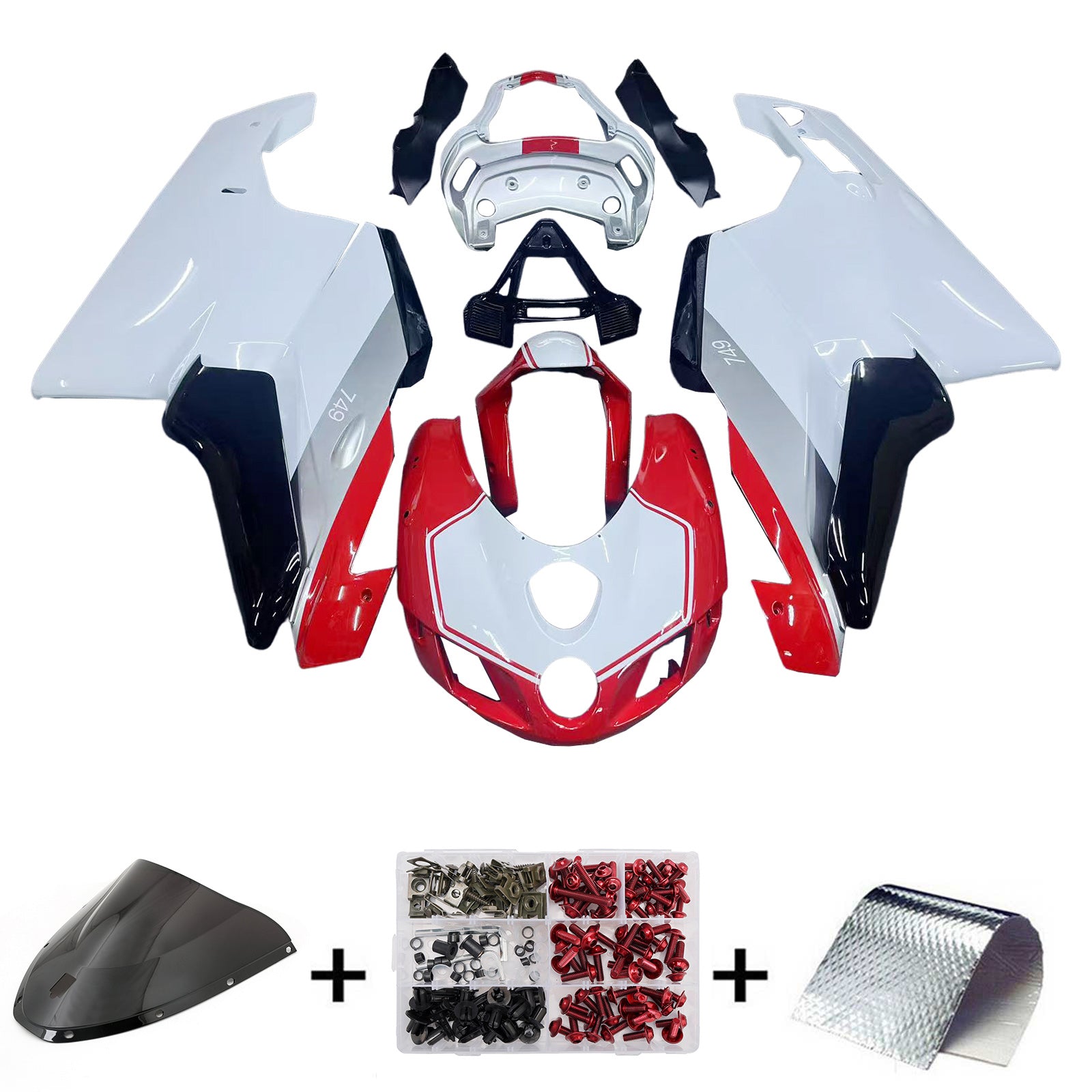 Kit de carenado Carrocería ABS apto para Ducati 999 749 2005 2006 Genérico