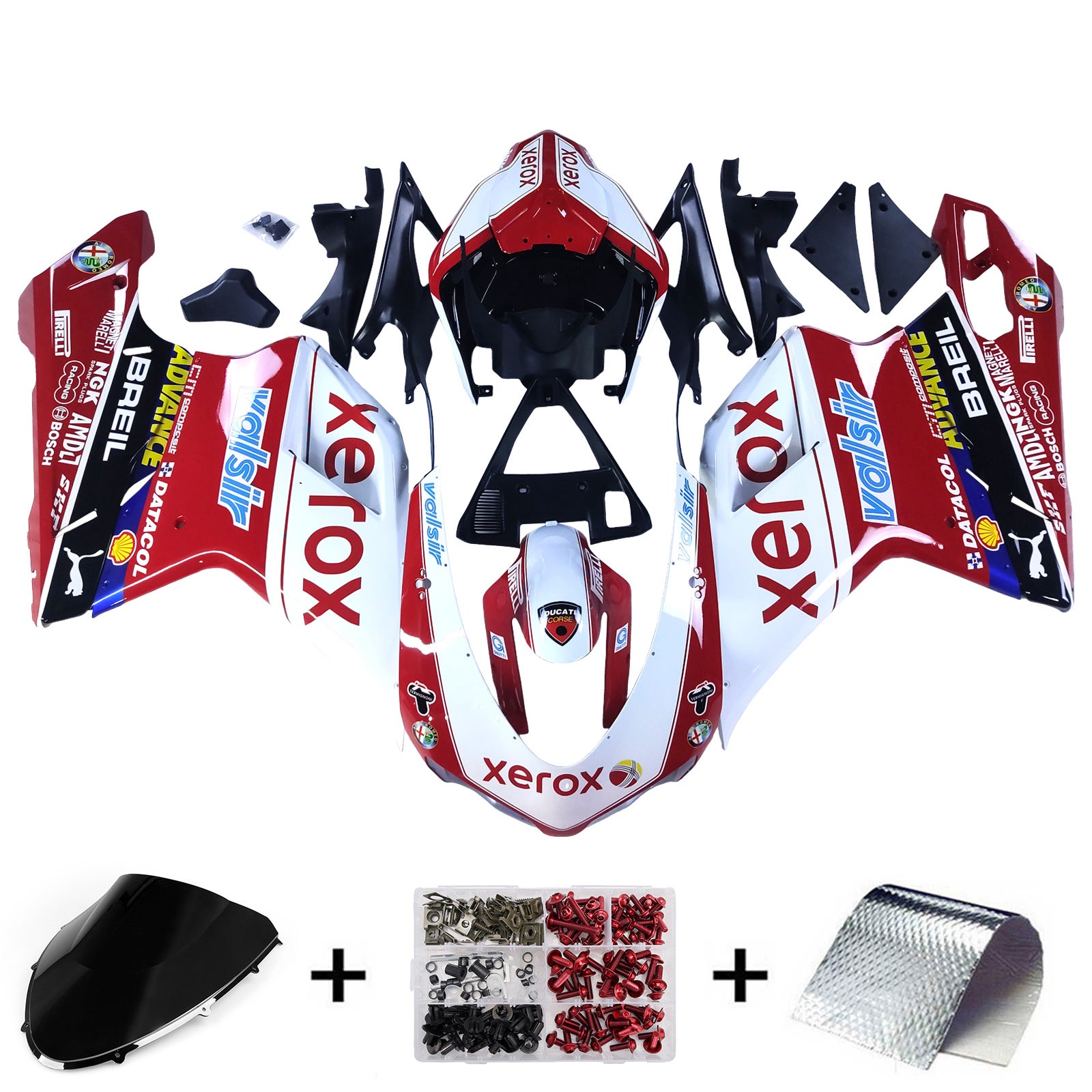 Ducati 1098/1198/848 (2007-2012) Bodywork Fairing ABS Injection Mold 17 Color Generic