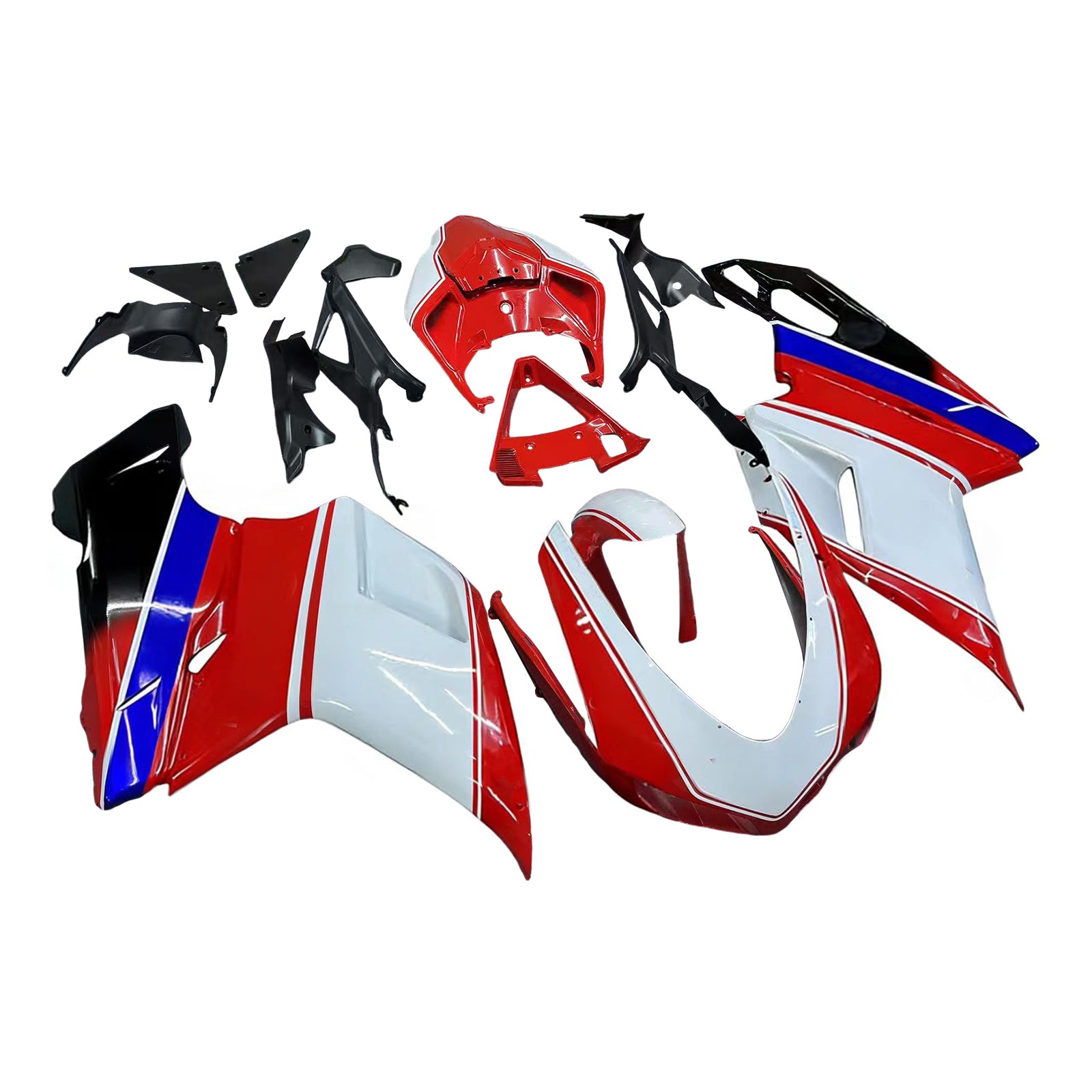 Fairings for 2007-2012 Ducati 1098 1198 848 Red & White Xerox Generic