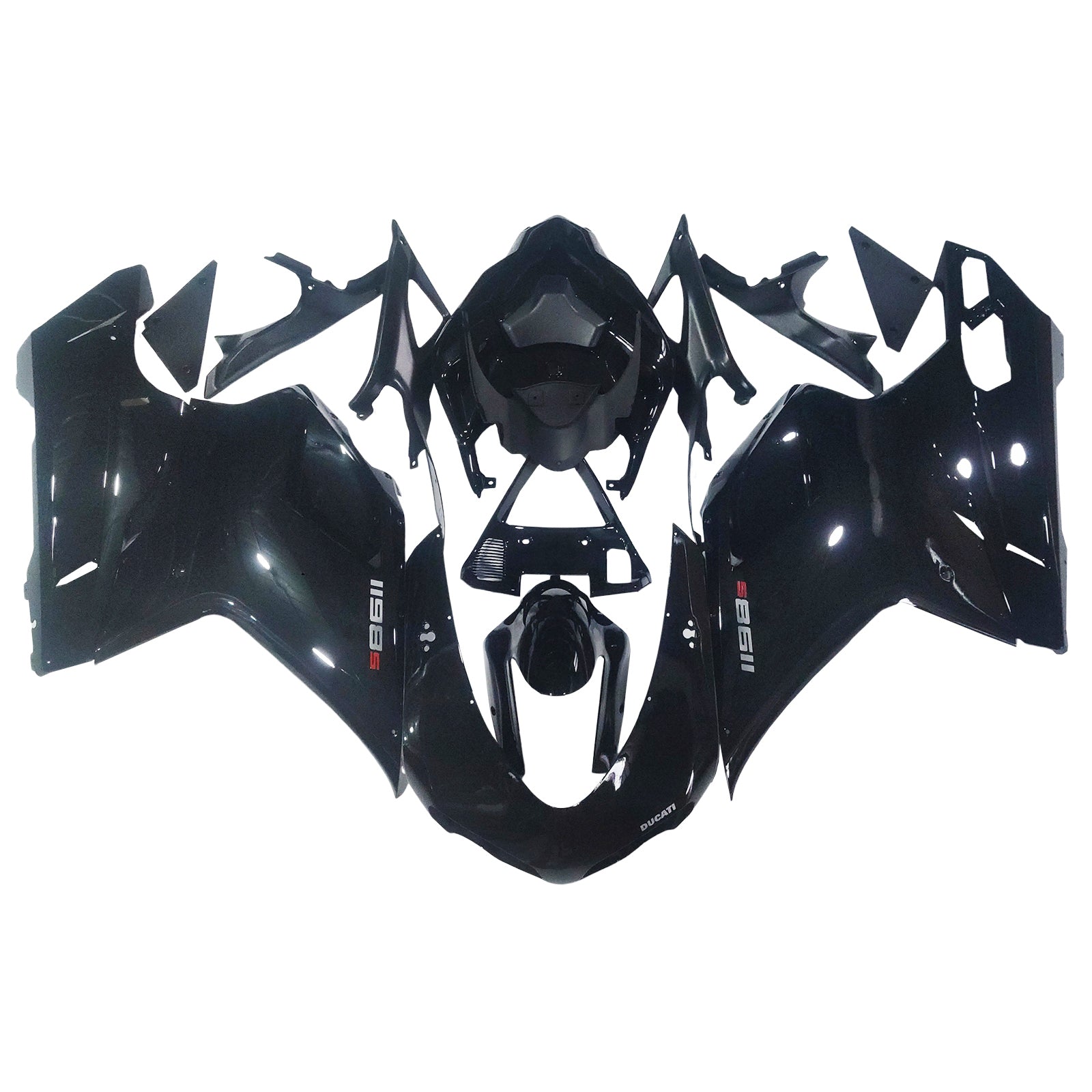 Fairings for 2007-2012 Ducati 1098 1198 848 Black 1198 Generic