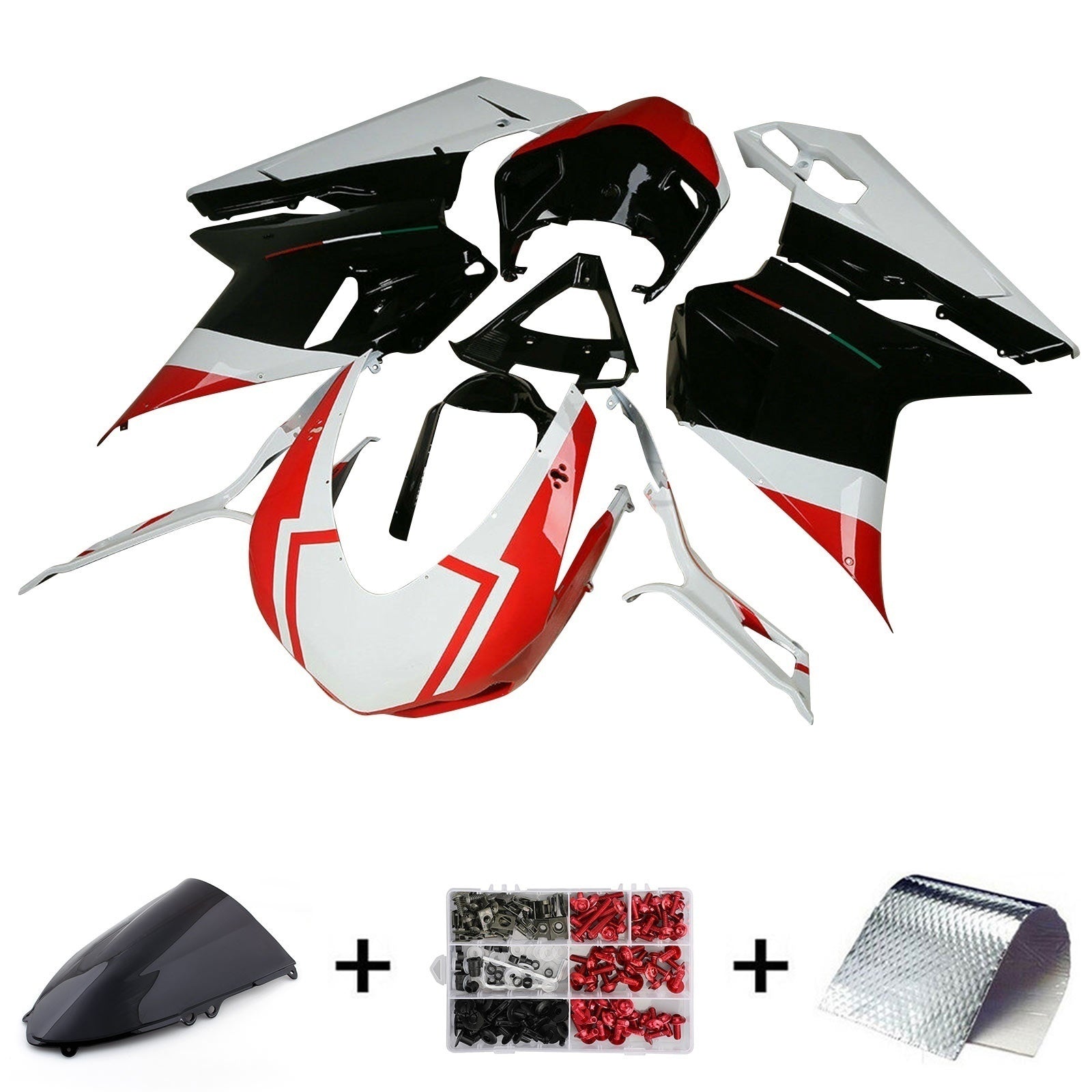 Fairing Bodywork Kit For DUCATI 1098 848 1198 2007-2012 2008 2009 Red White Generic