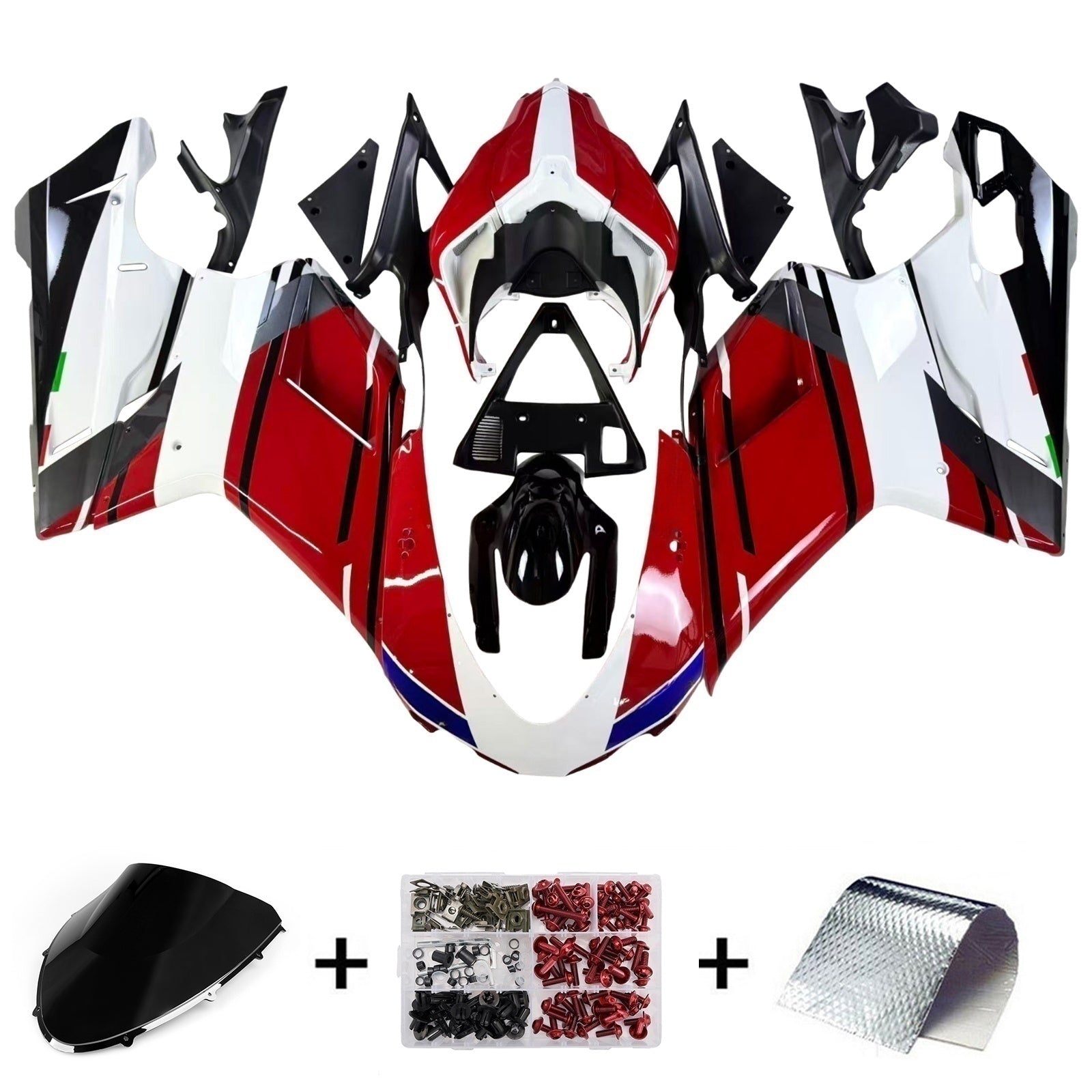 Fairing Kit Bodywork ABS fit For Ducati 1098 1198 848 2007-2011 Generic