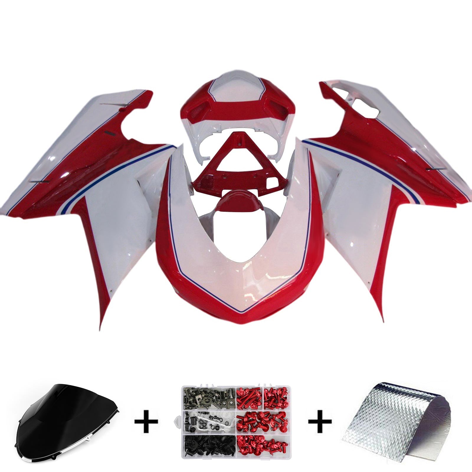 Ducati 1098 1198 848 2007-2011 Fairing Kit Bodywork ABS