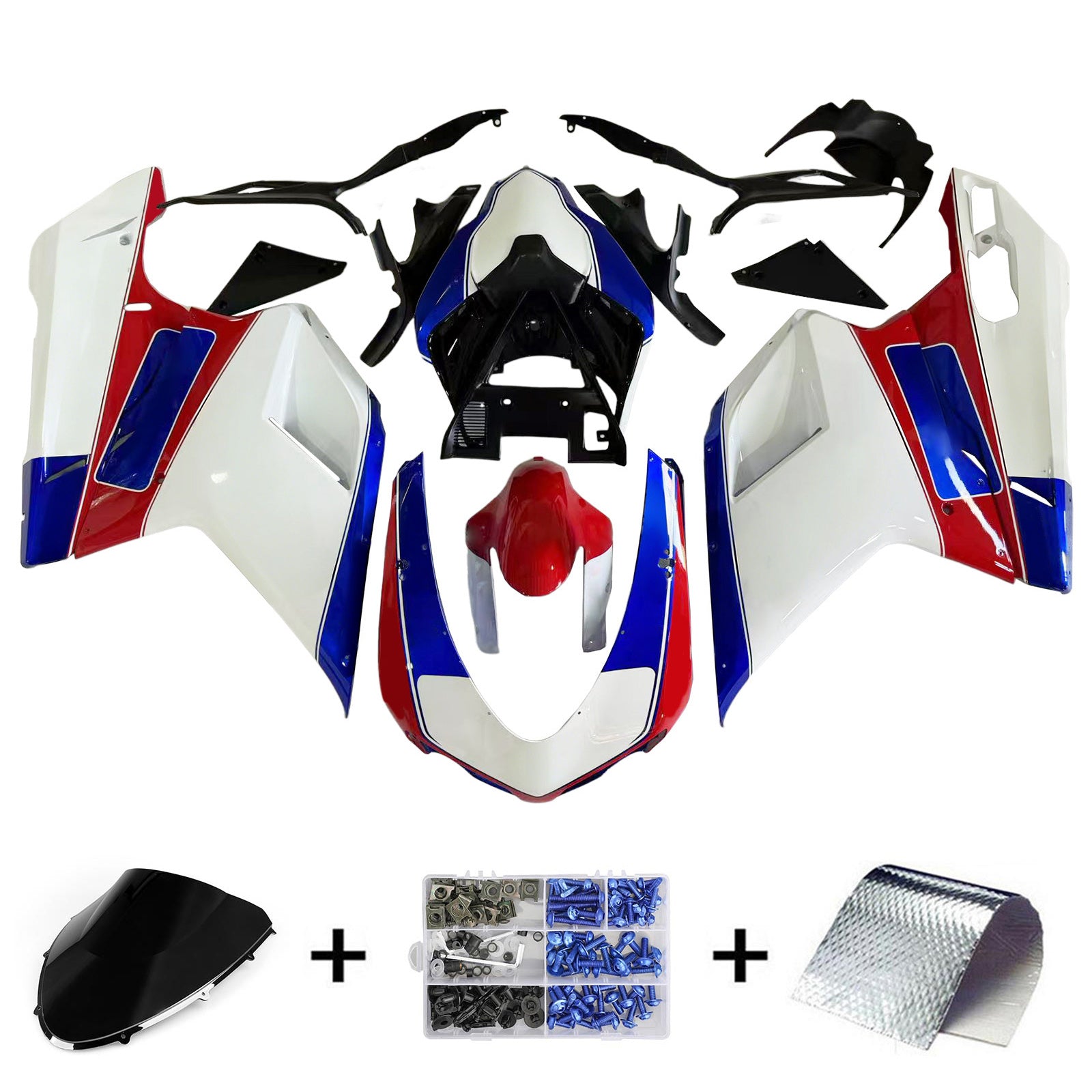 Ducati 1098 1198 848 2007-2011 Fairing Kit Bodywork ABS
