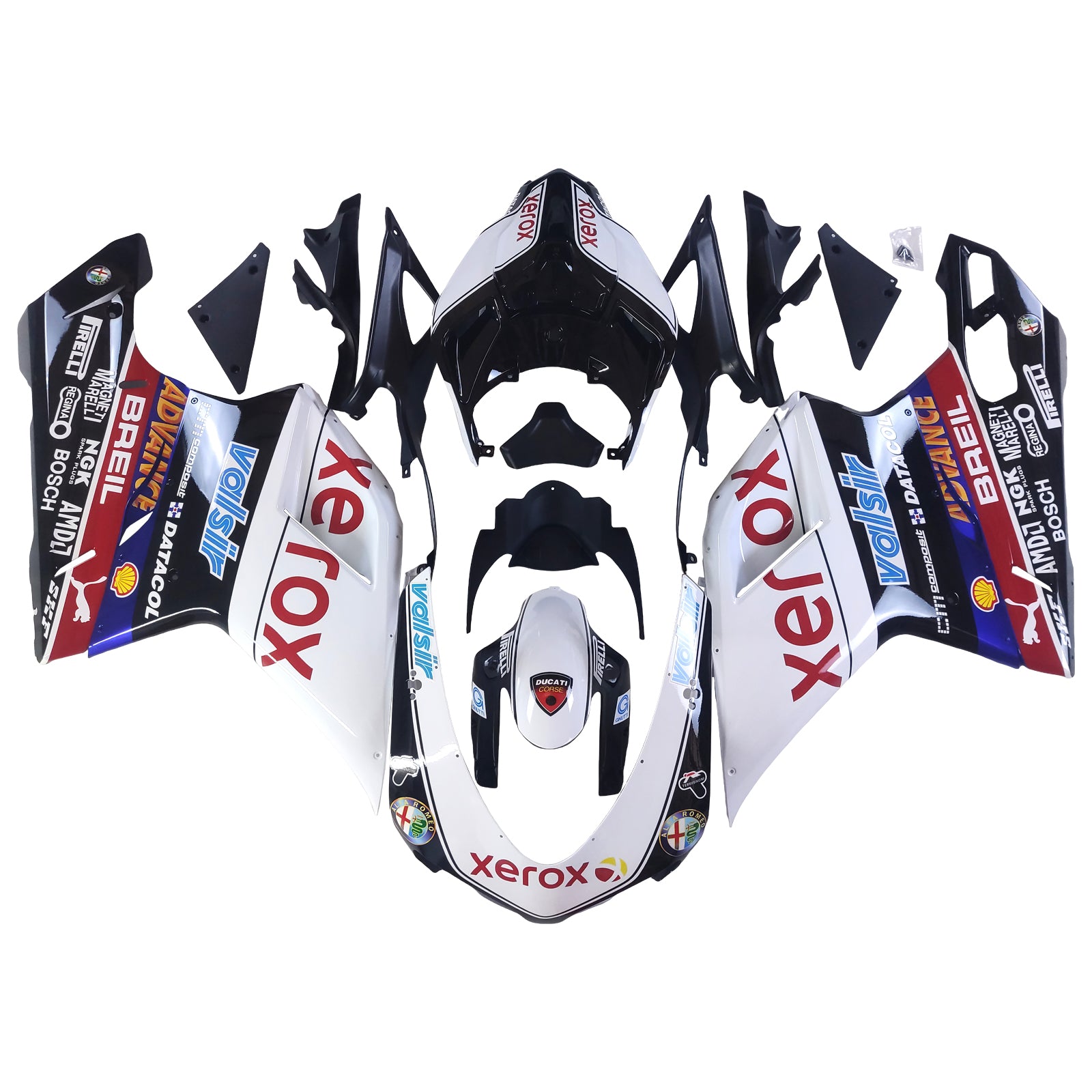 Ducati 1098 1198 848 2007-2011 Fairing Kit Bodywork ABS