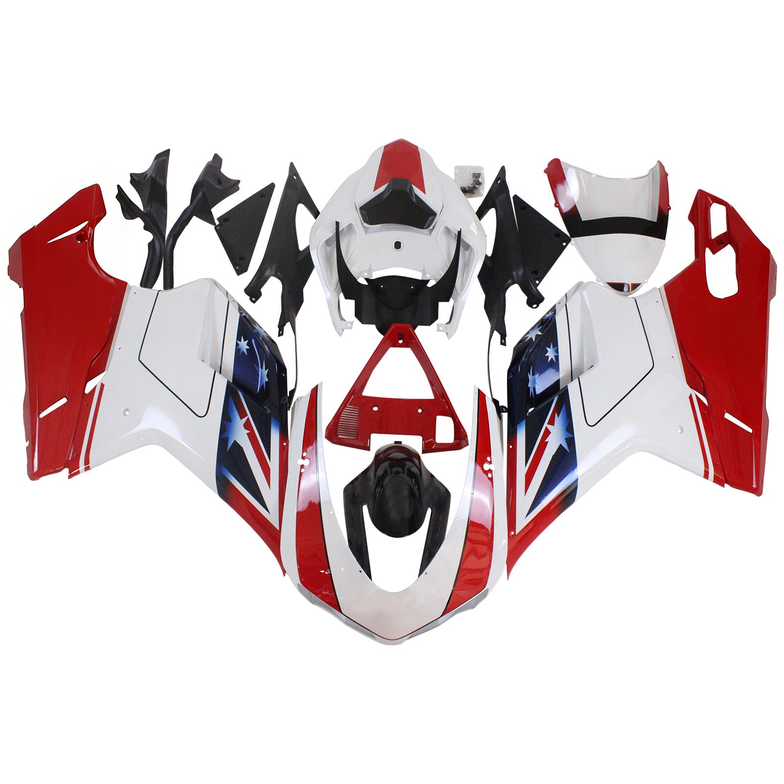 Fairing Kit Bodywork ABS fit For Ducati 1098 1198 848 2007-2011