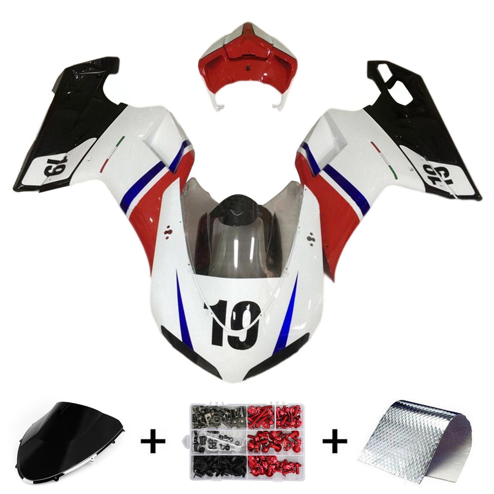 Ducati 1098 1198 848 2007-2011 Fairing Kit Bodywork ABS