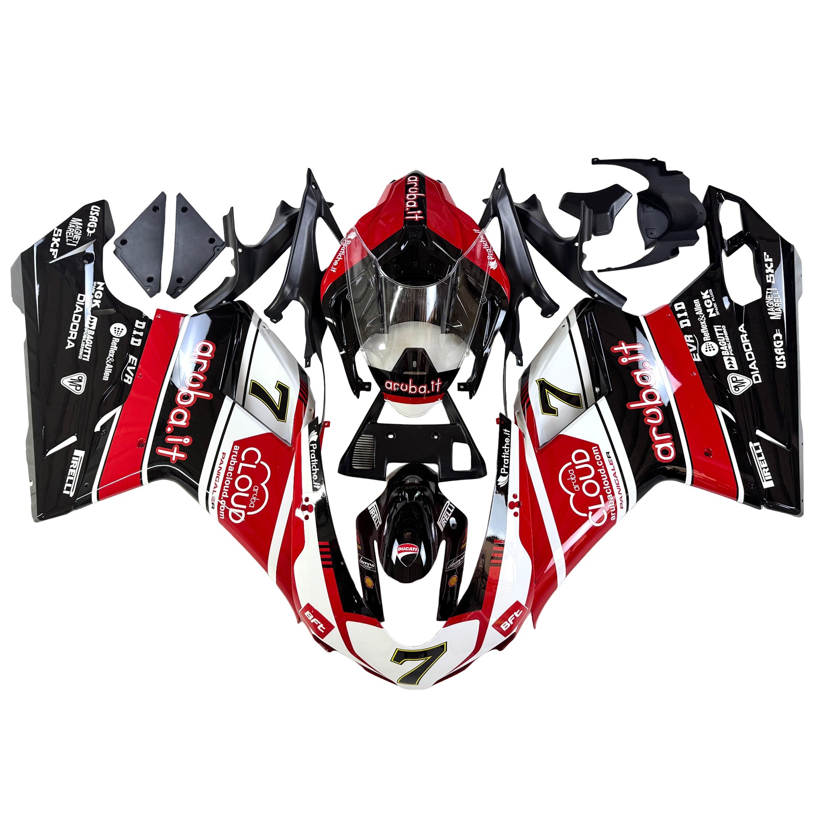 Ducati 1098 1198 848 2007-2011 Fairing Kit Bodywork ABS