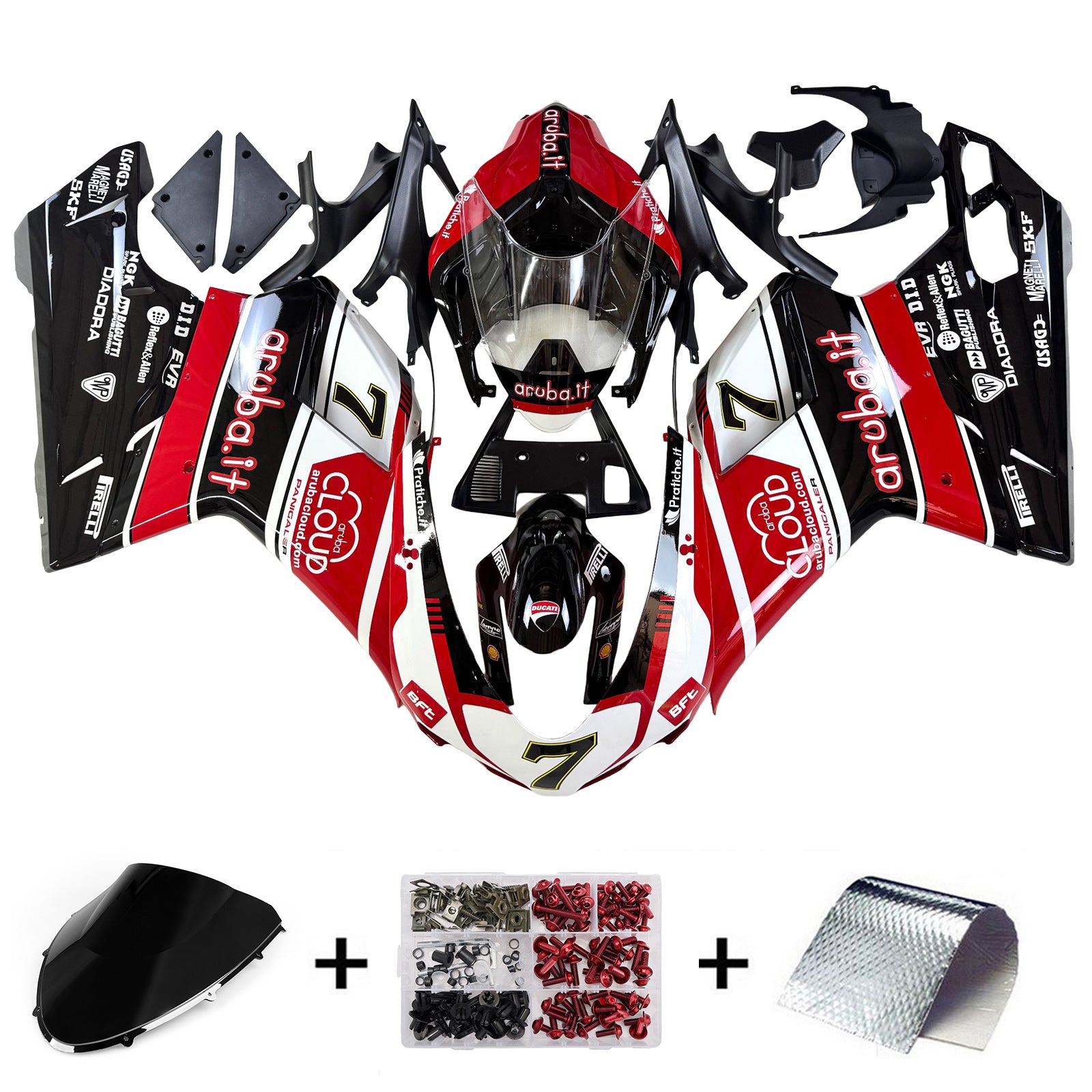 Ducati 1098 1198 848 2007-2011 Fairing Kit Bodywork ABS