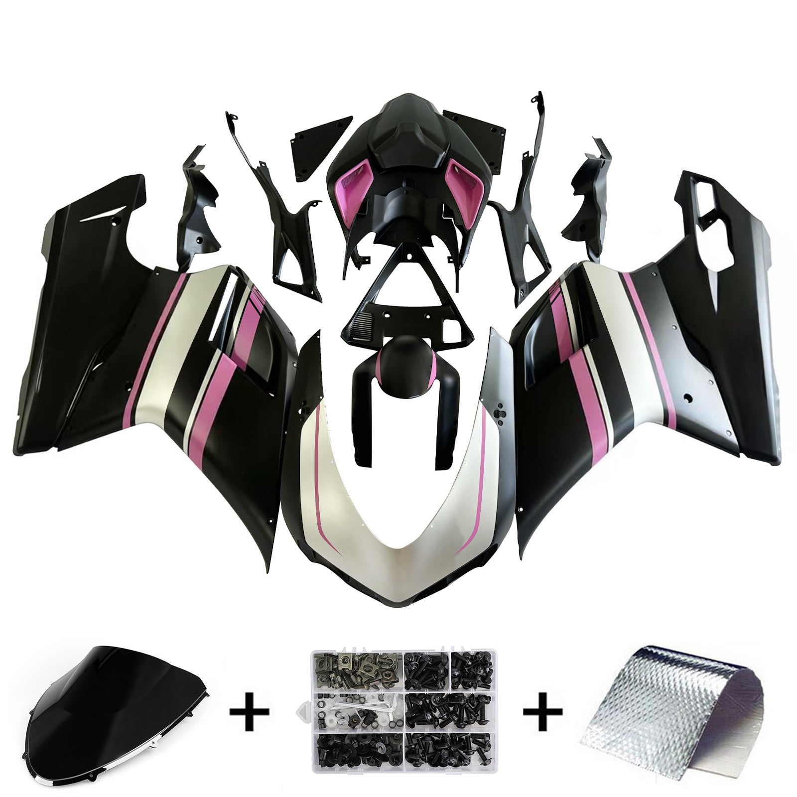 Fairing Kit Bodywork ABS fit For Ducati 1098 1198 848 2007-2011