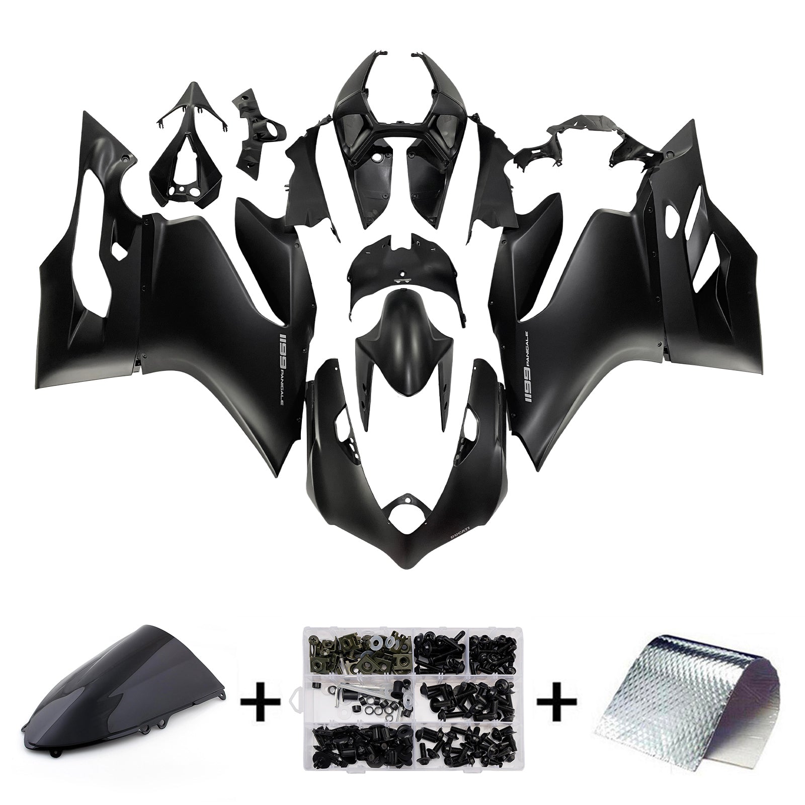 Fairings 2012-2015 Ducati 1199 Panigale Black Matte 1199 Generic