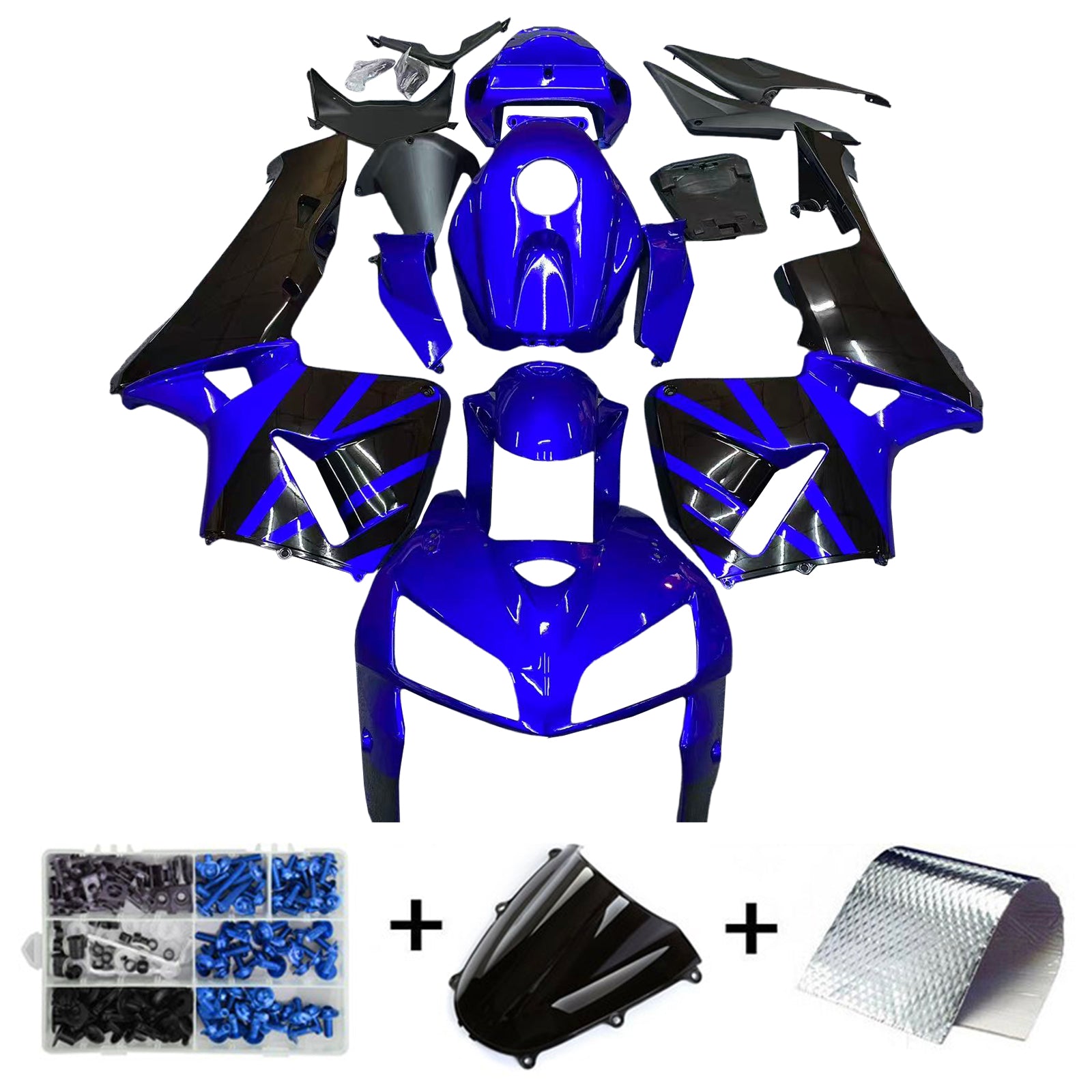 Fairing Kit Bodywork ABS Mold Injection for 2005 2006 Honda CBR600RR Blue Black